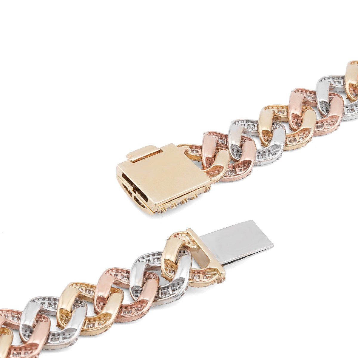 10K Rose Gold 8.60CT Natural Diamond Snake Cuban link Chain 10MM 22" Men Necklace - Elite Jewelers-Necklaces