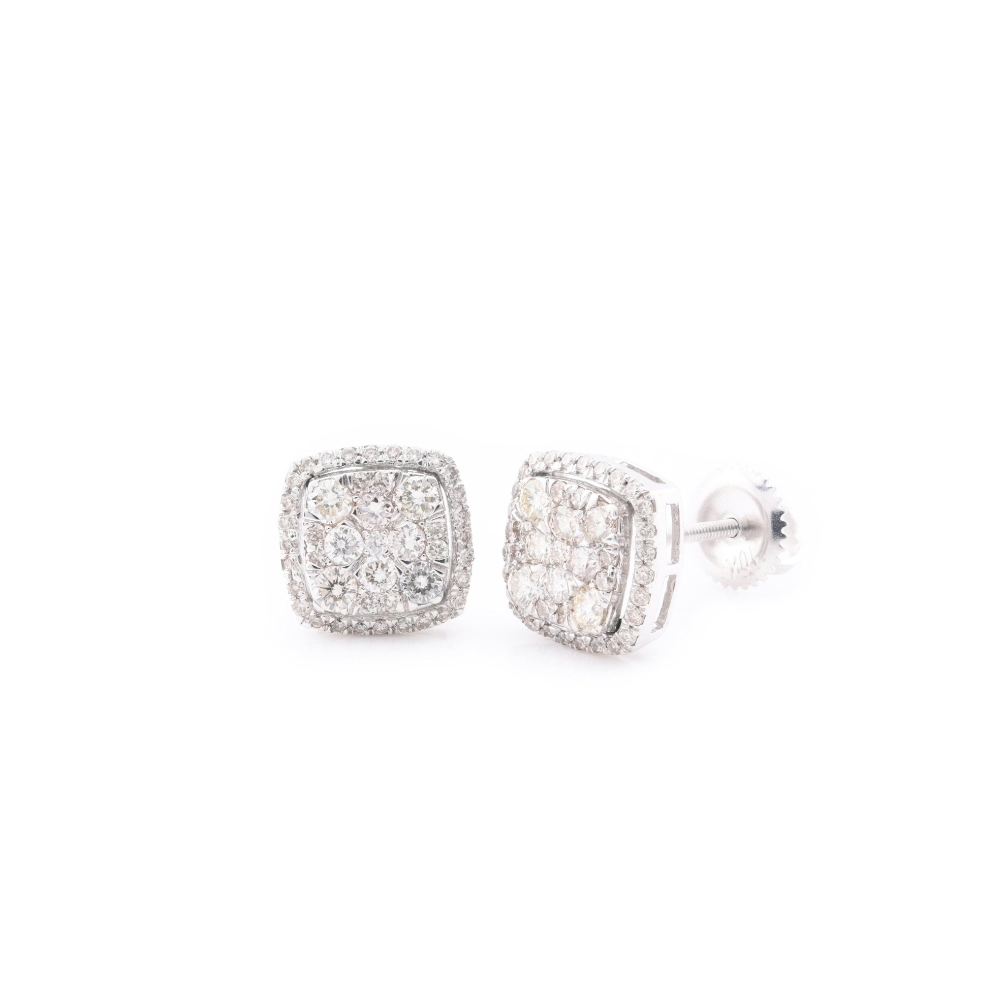 10k White Gold 0.76CT Diamond Stud Earrings - Elite Jewelers - Earrings