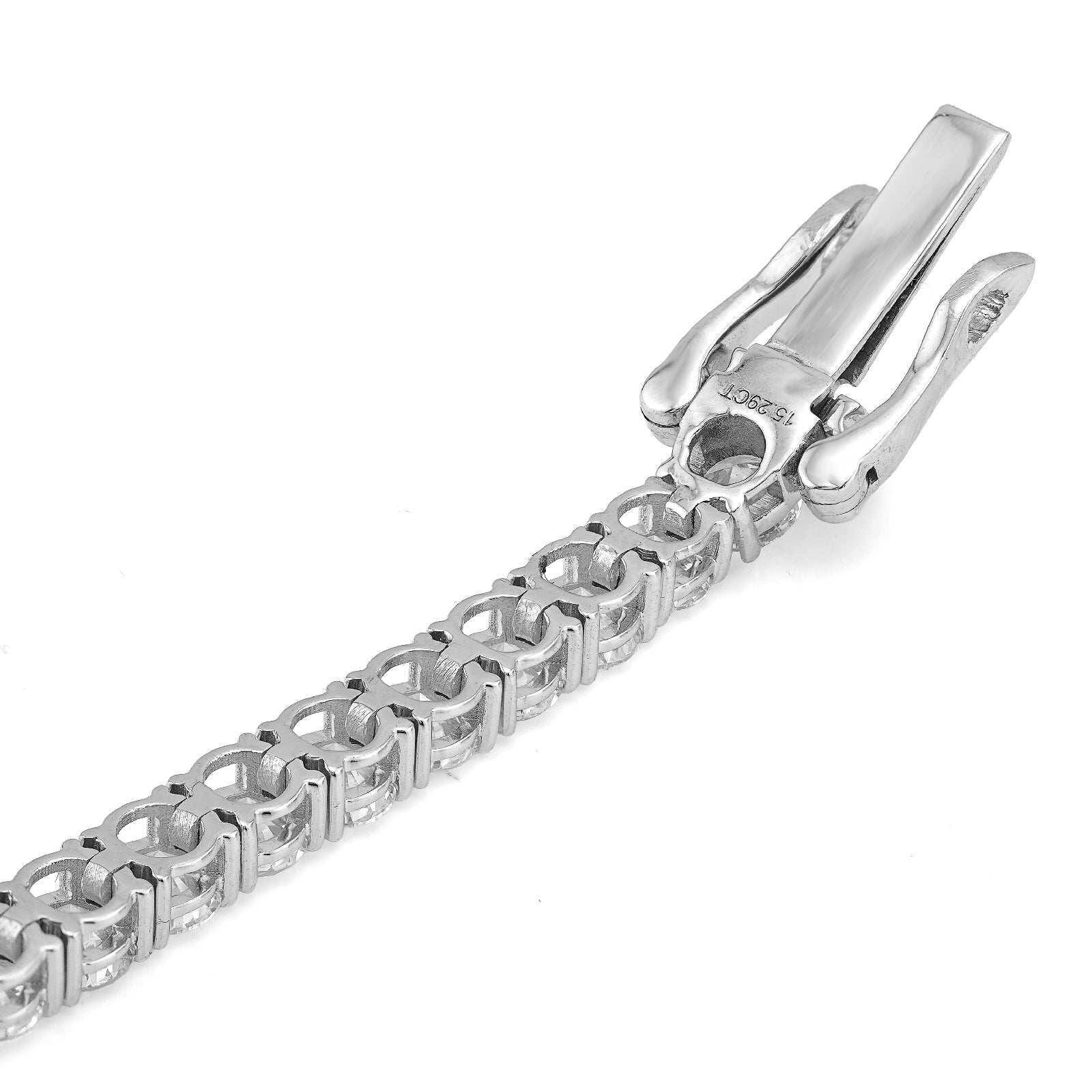10K White Gold 15.29CT 35 Pointer Round Lab Diamond men Women Tennis Bracelet - Elite Jewelers-Bracelets
