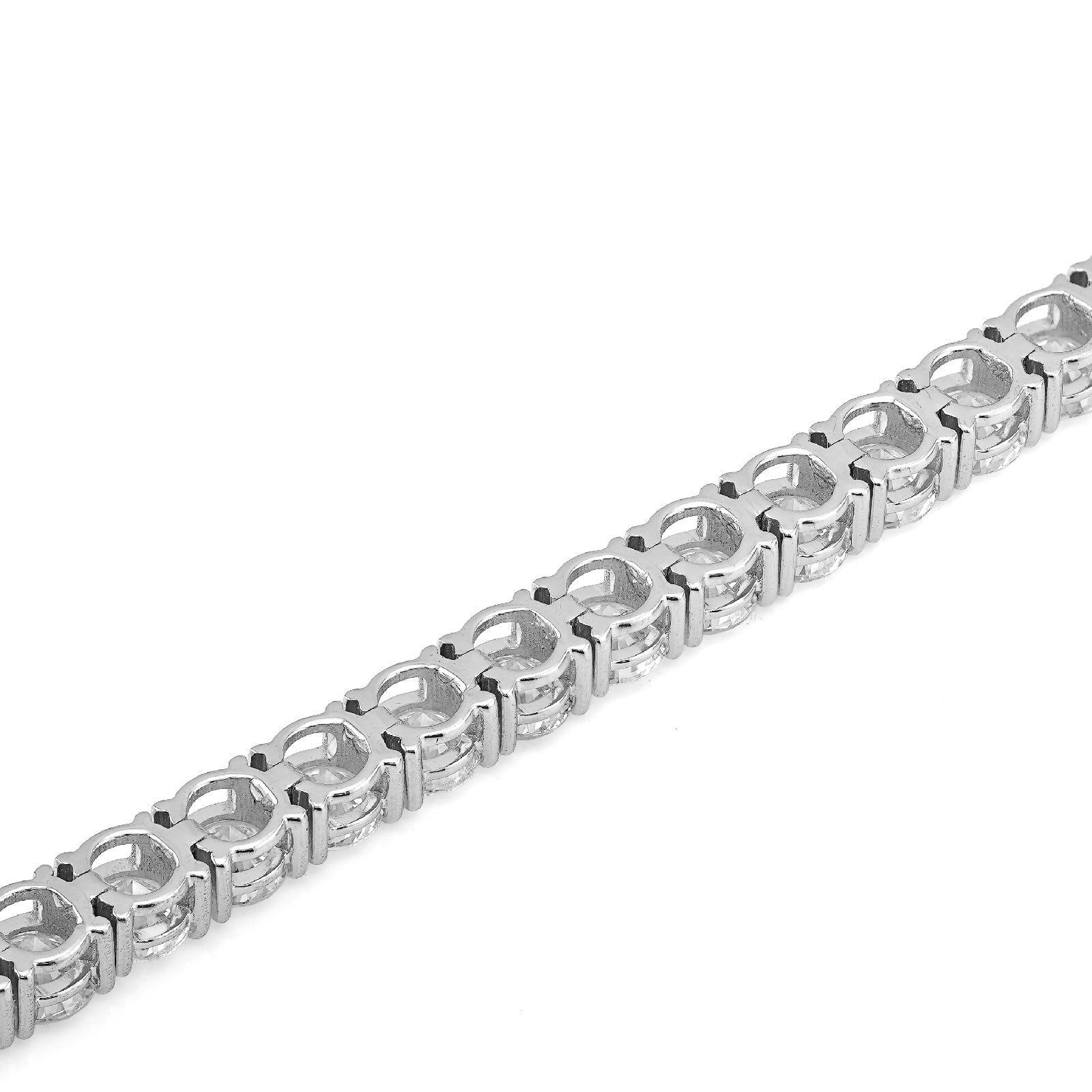 10K White Gold 15.29CT 35 Pointer Round Lab Diamond men Women Tennis Bracelet - Elite Jewelers-Bracelets