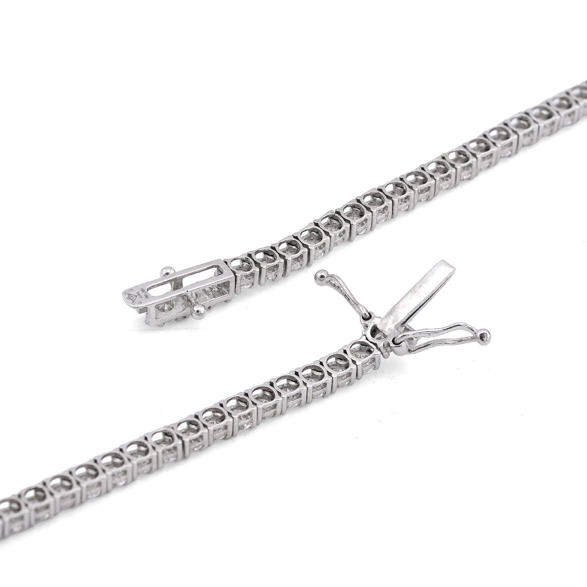 10K White Gold 15.47CT 7 Pointer Lab Diamond 22" Men Women Tennis Chain - Elite Jewelers-Necklaces