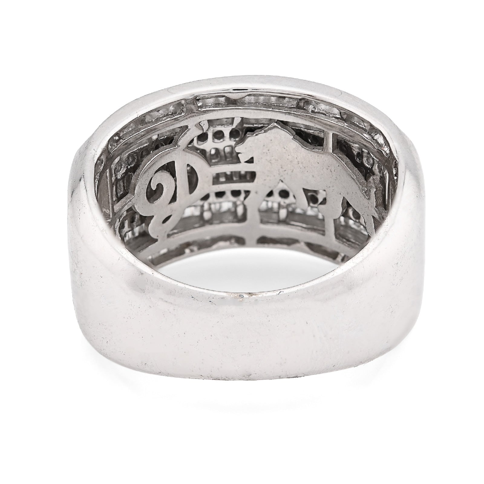 10K White Gold 1.55CT Natural Diamond Round/Baguette Pinky Men Ring 14MM - Elite Jewelers - Rings