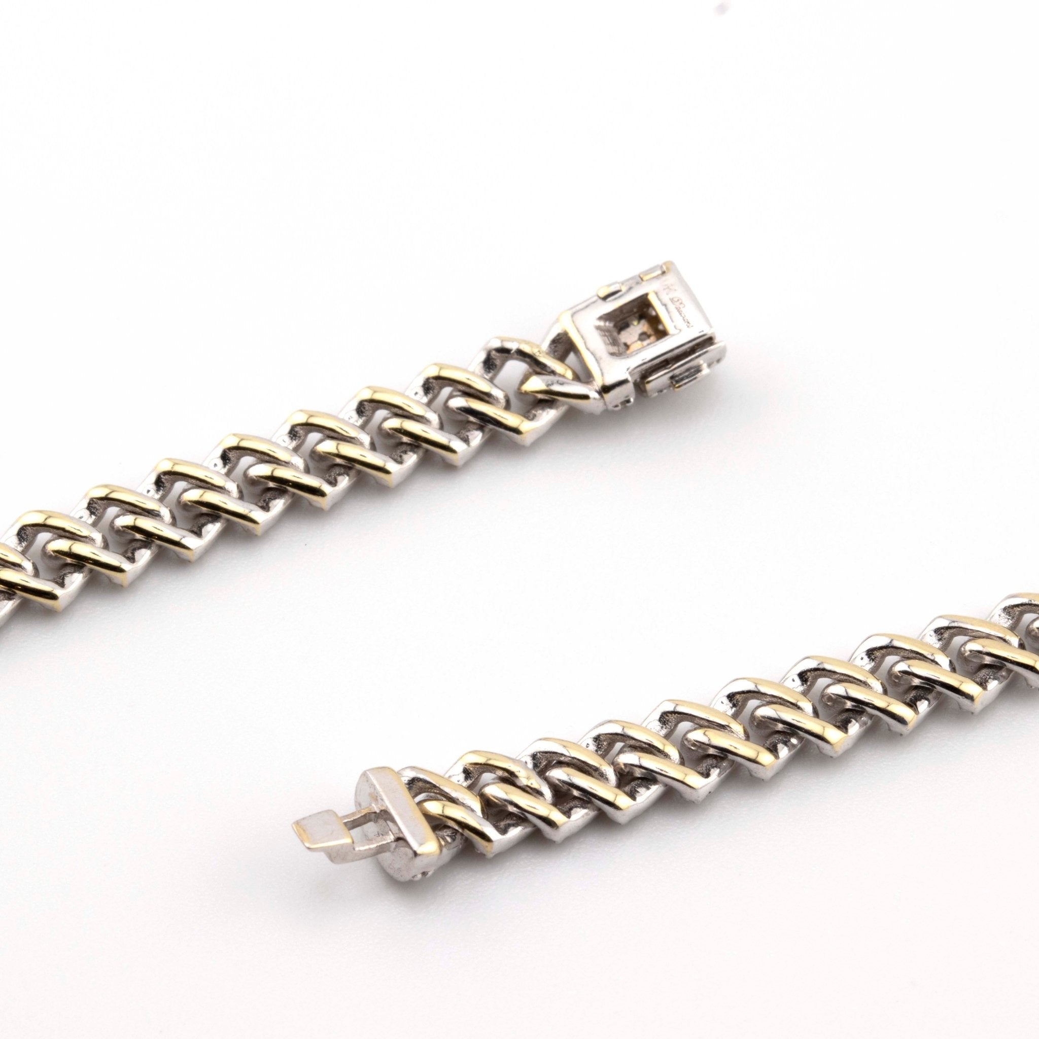 10k White Gold 3 Clover Cuban Chain (3mm, 18") - Elite Jewelers - Necklaces & Chains