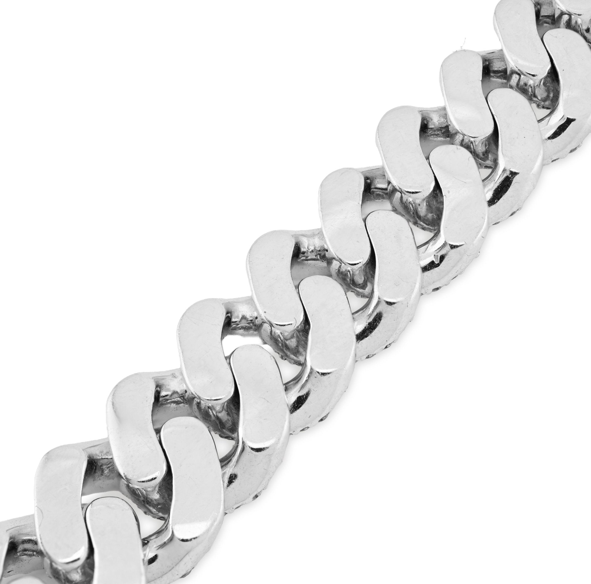 10K White Gold 8.40CT Natural Diamond Cuban Link 12MM 8" Men Women 65.6g Bracelet - Elite Jewelers - Bracelets