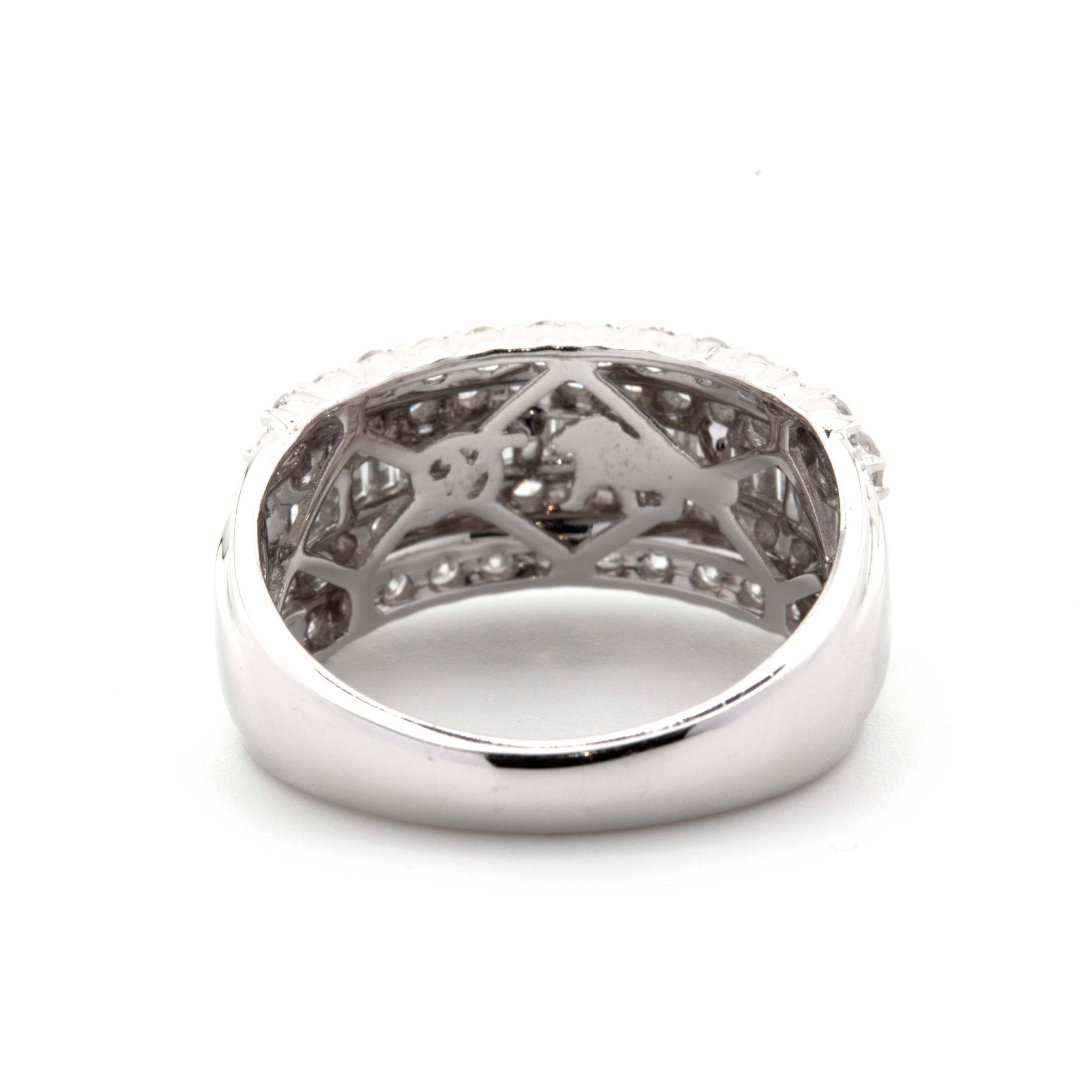 10K White Gold Baguette Diamond Band - Elite Jewelers - Rings