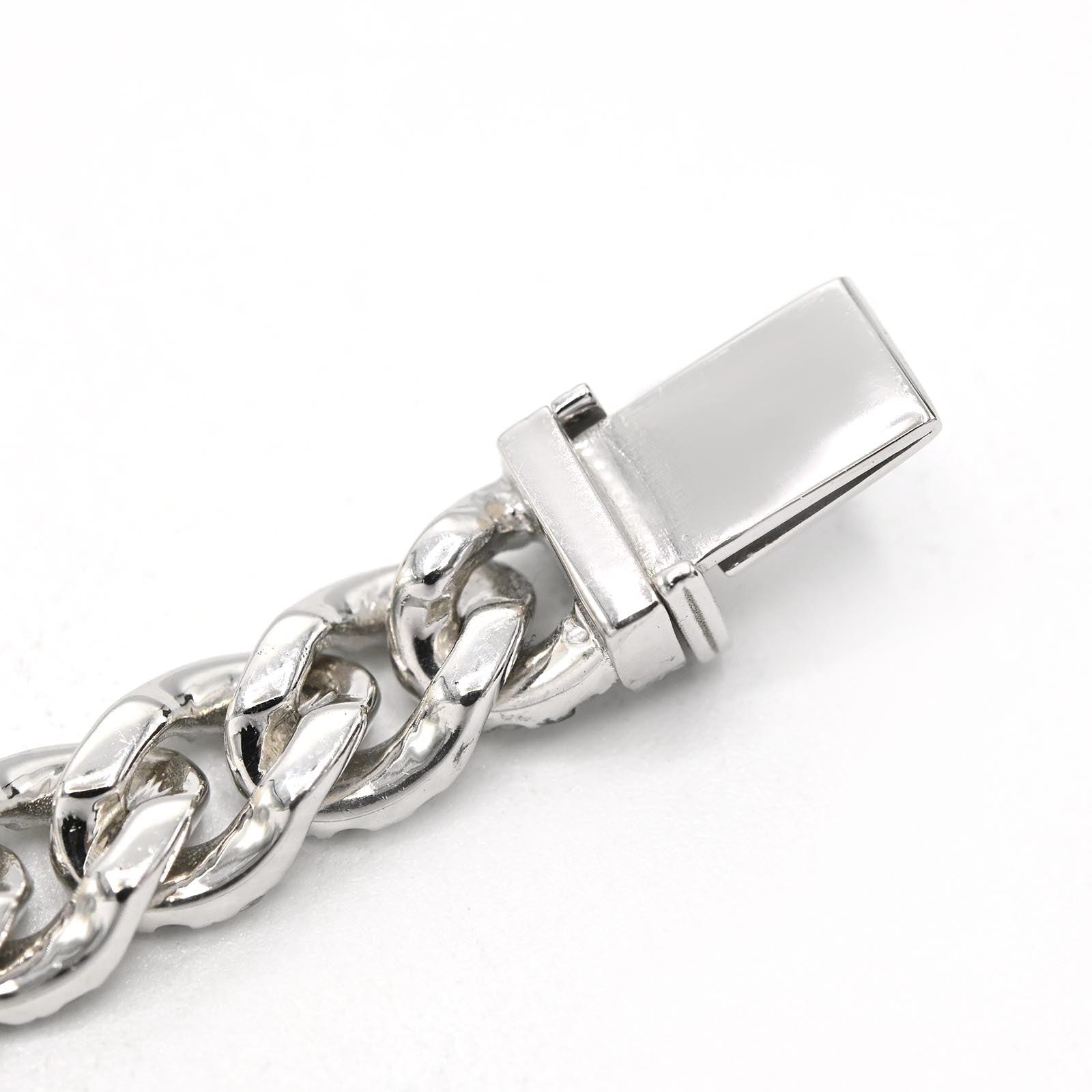 10K White Gold Full Cut Round Cut 4.8CT Natural Diamond Cuban 6.5MM Link Bracelet 7" - Elite Jewelers - Bracelets