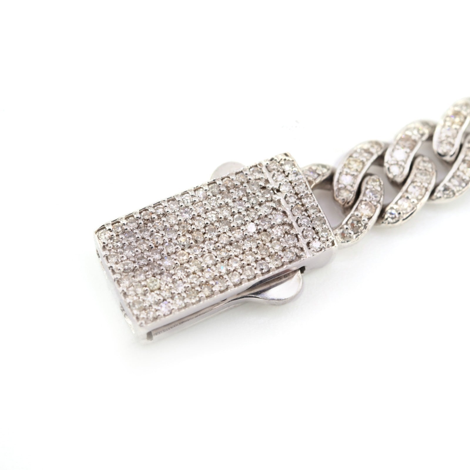 10k White & Rose Gold Women 3.18CT Diamond Cuban Heart Bracelet 13.8g 7In Armlet - Elite Jewelers - Bracelets
