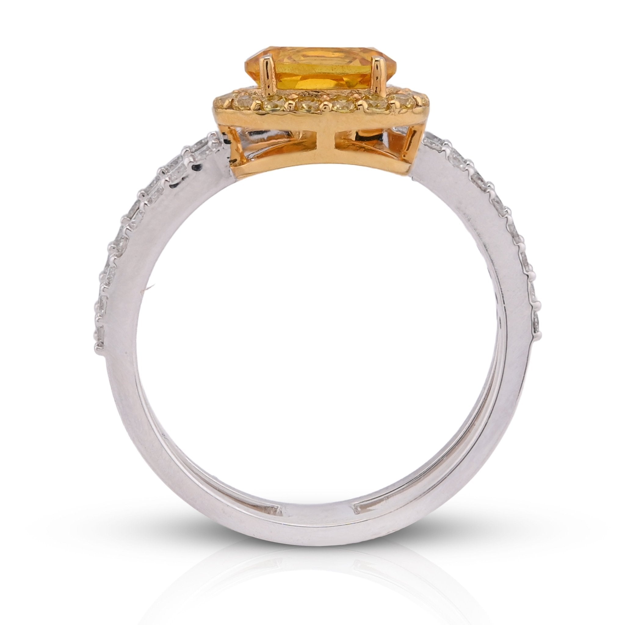 10K White/Yellow Gold 1.89CT Natural Diamond Round Centre Spring Women RIng - Elite Jewelers - Rings