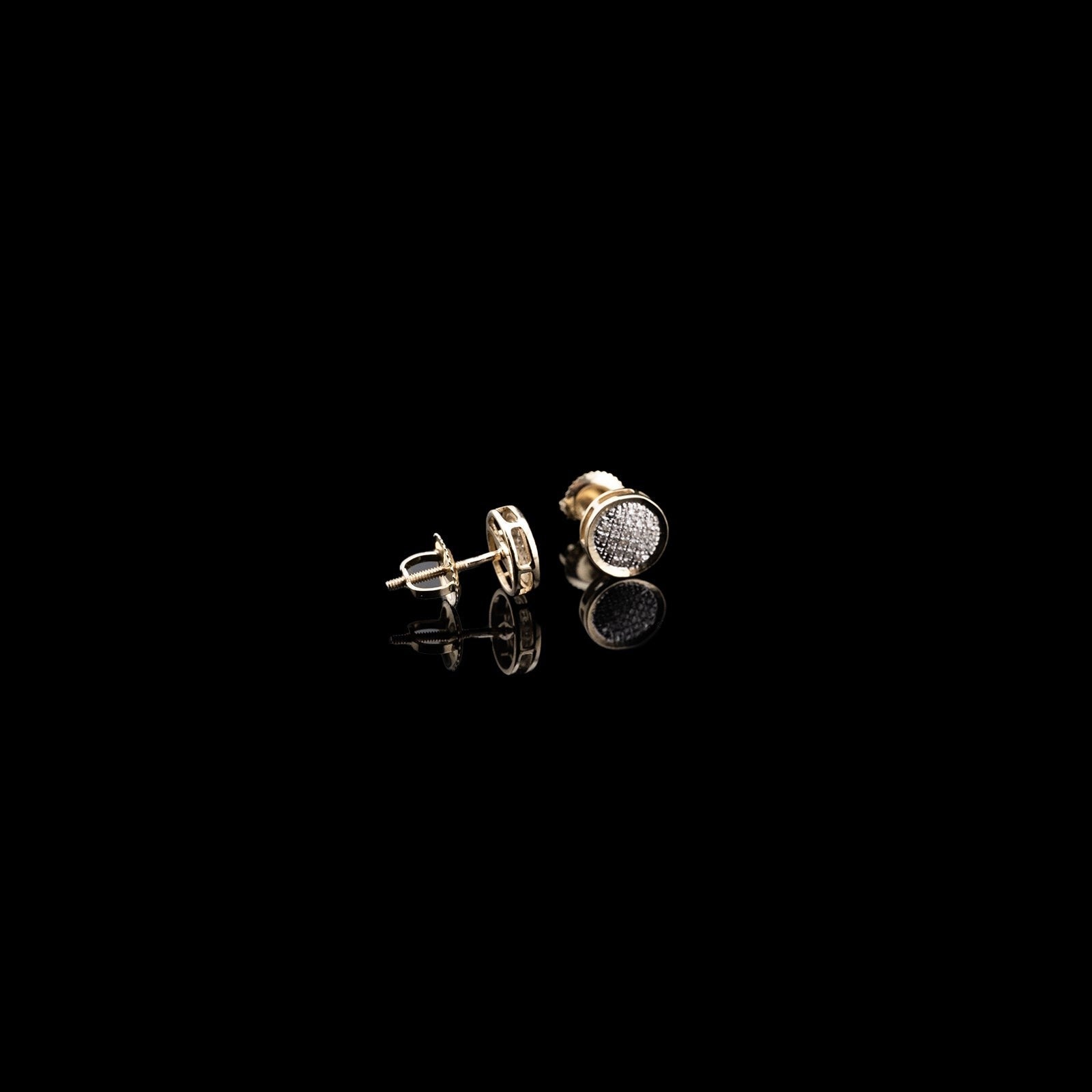 10K Yellow Gold 0.07 CT Natural Diamond Stud Women Men Earring - Elite Jewelers - Earrings
