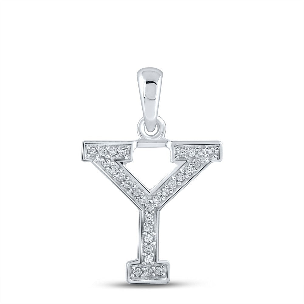 10k Yellow Gold 0.09CTW Natural Diamond Initial "S" Charm 0.57g Letter Pendant - Elite Jewelers - Charms & Pendants