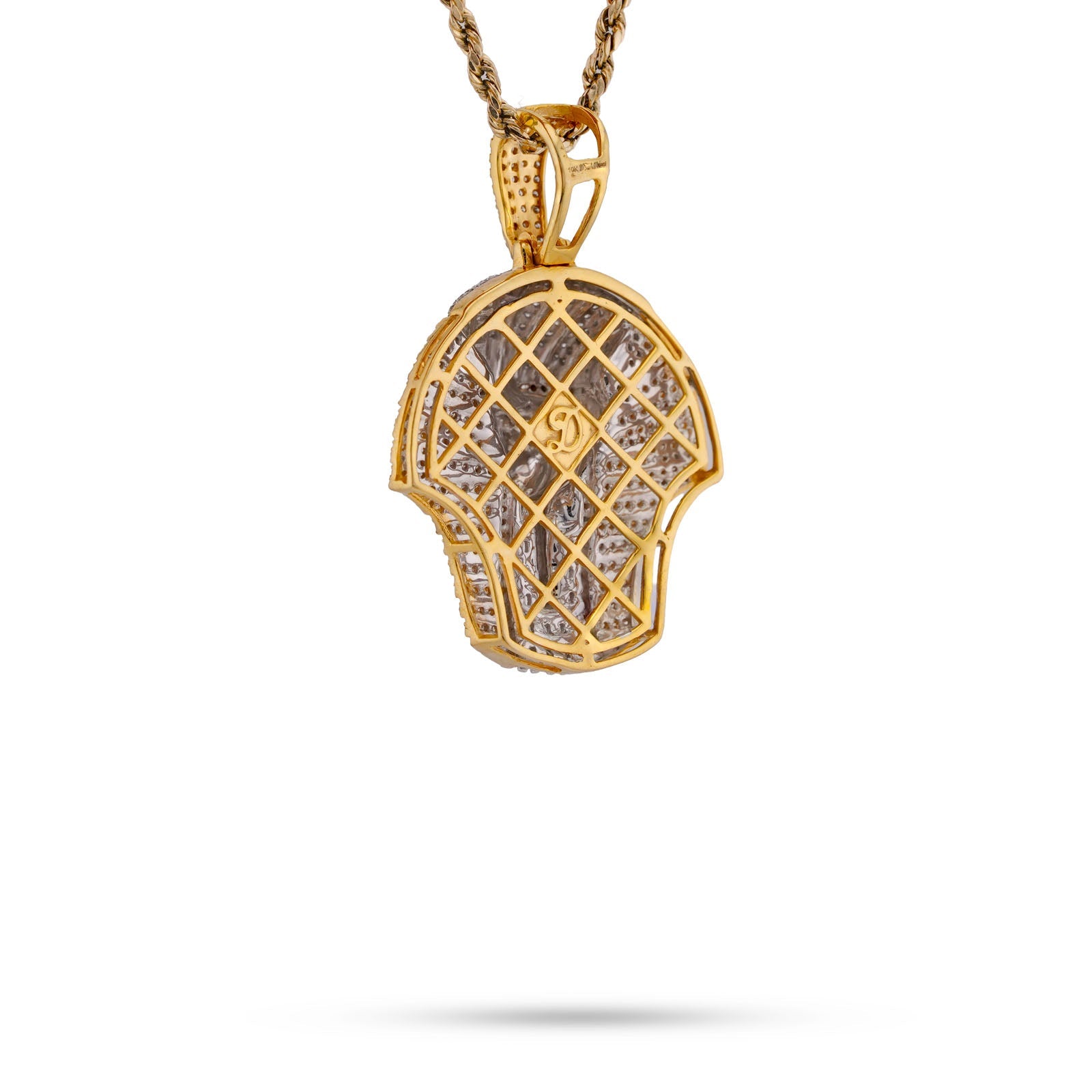 10K Yellow Gold 0.70CT Egyptian Mummy Pharoh Natural Diamond Pendant Men Charm - Elite Jewelers-Charms & Pendants