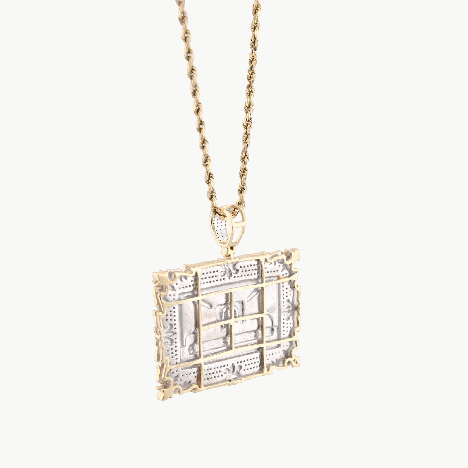 10k Yellow Gold 0.8CTW Natural Diamond Last Supper Apostles Pendant 14.7g Charm - Elite Jewelers - Charms & Pendants