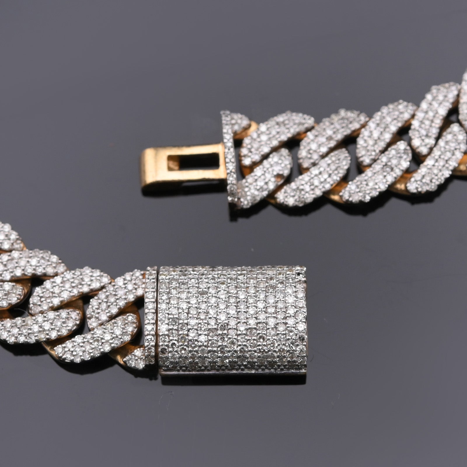 10k Yellow Gold 11.22CT Natural Diamond Cuban Link Chain 10MM Necklace 22 Inch - Elite Jewelers - Necklaces & Chains