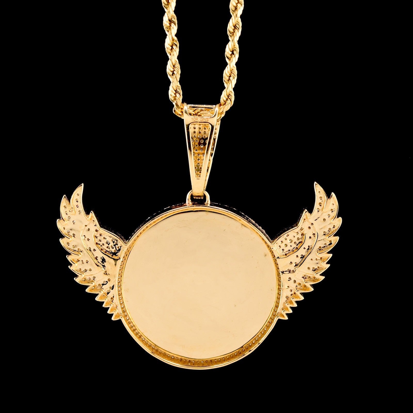 10k Yellow Gold 1.1CTW Natural Round Diamond Picture Memory Pendant 9.2g Charm - Elite Jewelers - Charms & Pendants