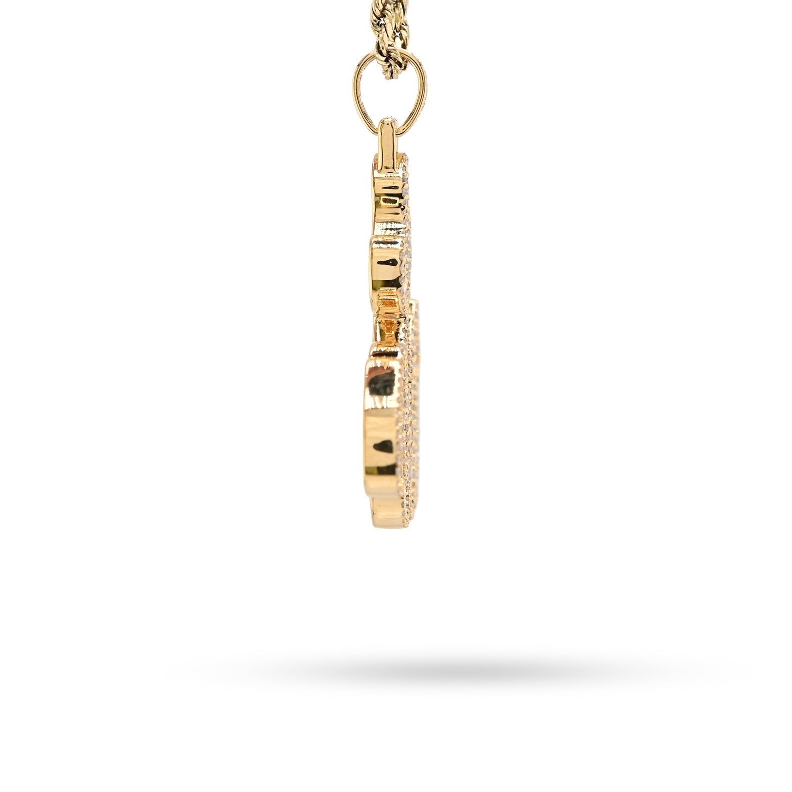 10k Yellow Gold 1.25CTW Natural Muslim "Allah" Diamond Pendant 10g Arabic Charm - Elite Jewelers - Charms & Pendants