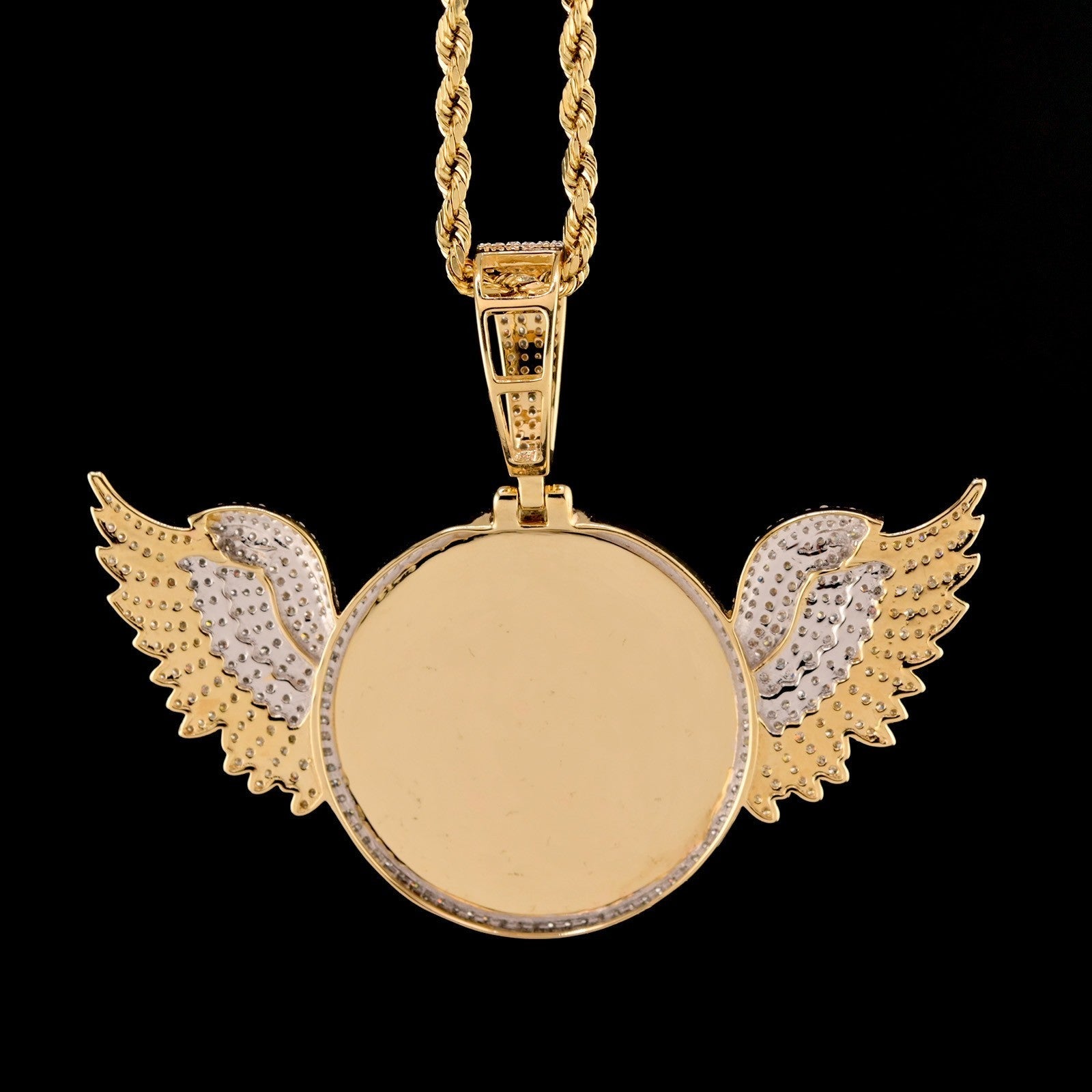 10k Yellow Gold 1.35CTW Natural Round Diamond Picture Memory Pendant 9.3g Charm - Elite Jewelers - Charms & Pendants