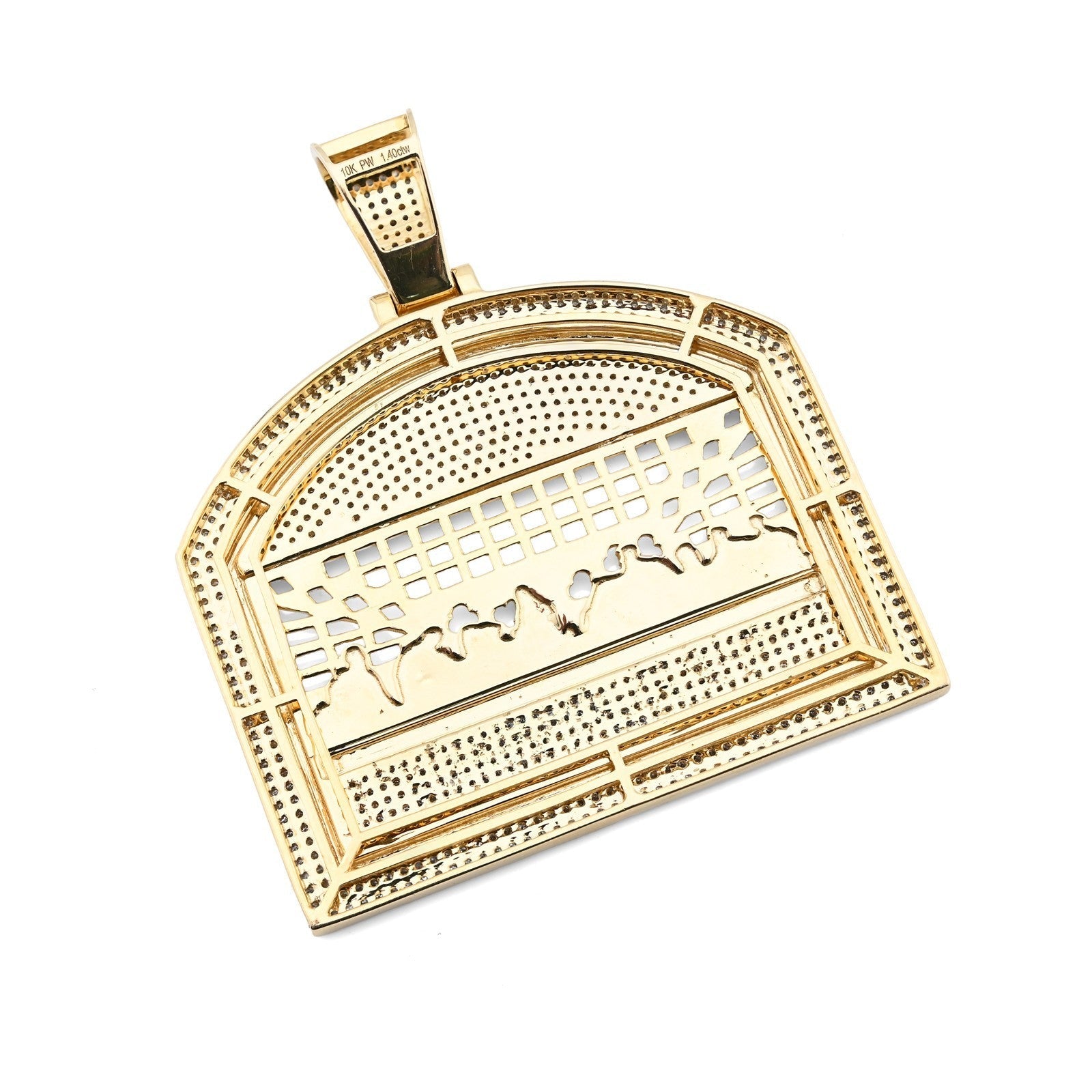 10k Yellow Gold 1.4CTW Natural Diamond Last Supper Religious Pendant 19.9g Charm - Elite Jewelers - Charms & Pendants