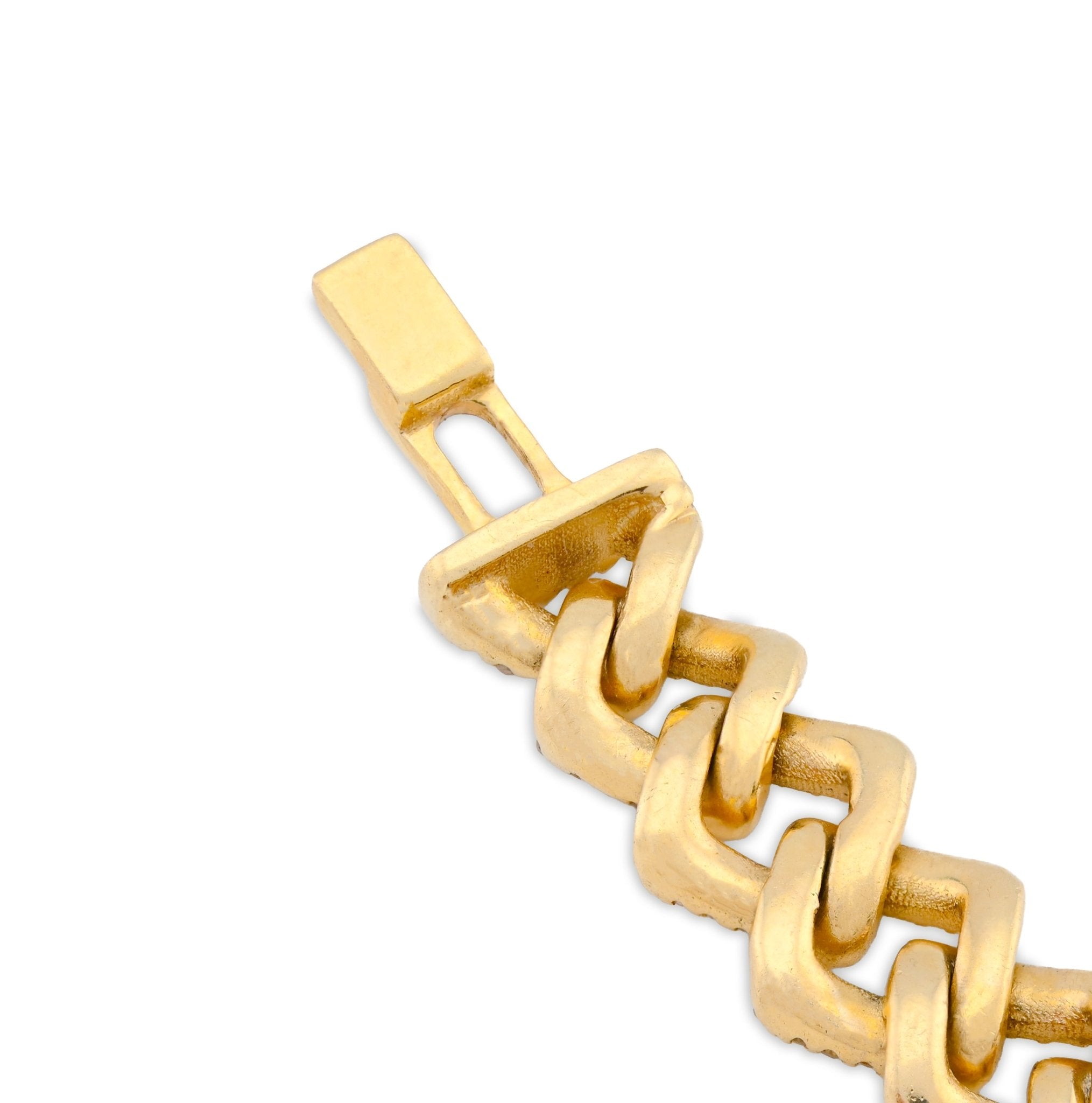 10K Yellow gold 3.45CT Natural Diamond Baguette/Round Butterfly and Cuban Link Bracelet Women 7" - Elite Jewelers - Bracelets