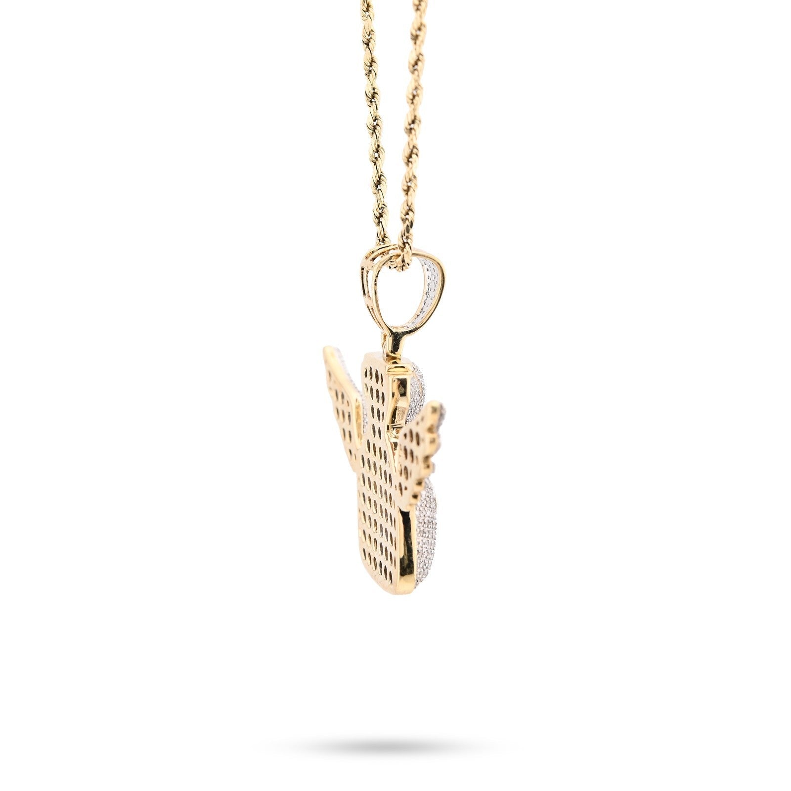 10k Yellow Gold 3.5CTW Natural Diamond Money Bag w/ Wings Pendant 11.6gms Charm - Elite Jewelers - Charms & Pendants