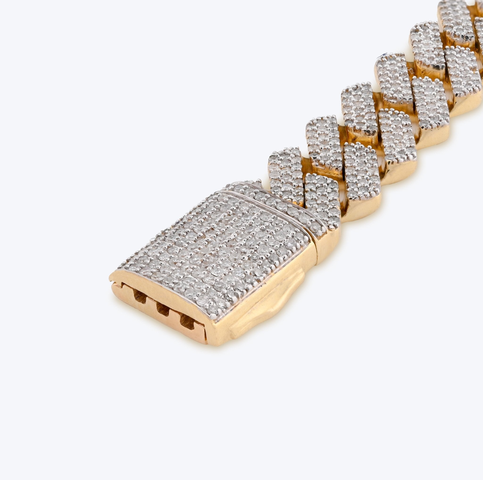 10K yellow Gold 3.64CT Natural Diamond 10MM Cuban Link Bracelet 8" Men Women 27.8g - Elite Jewelers - Bracelets