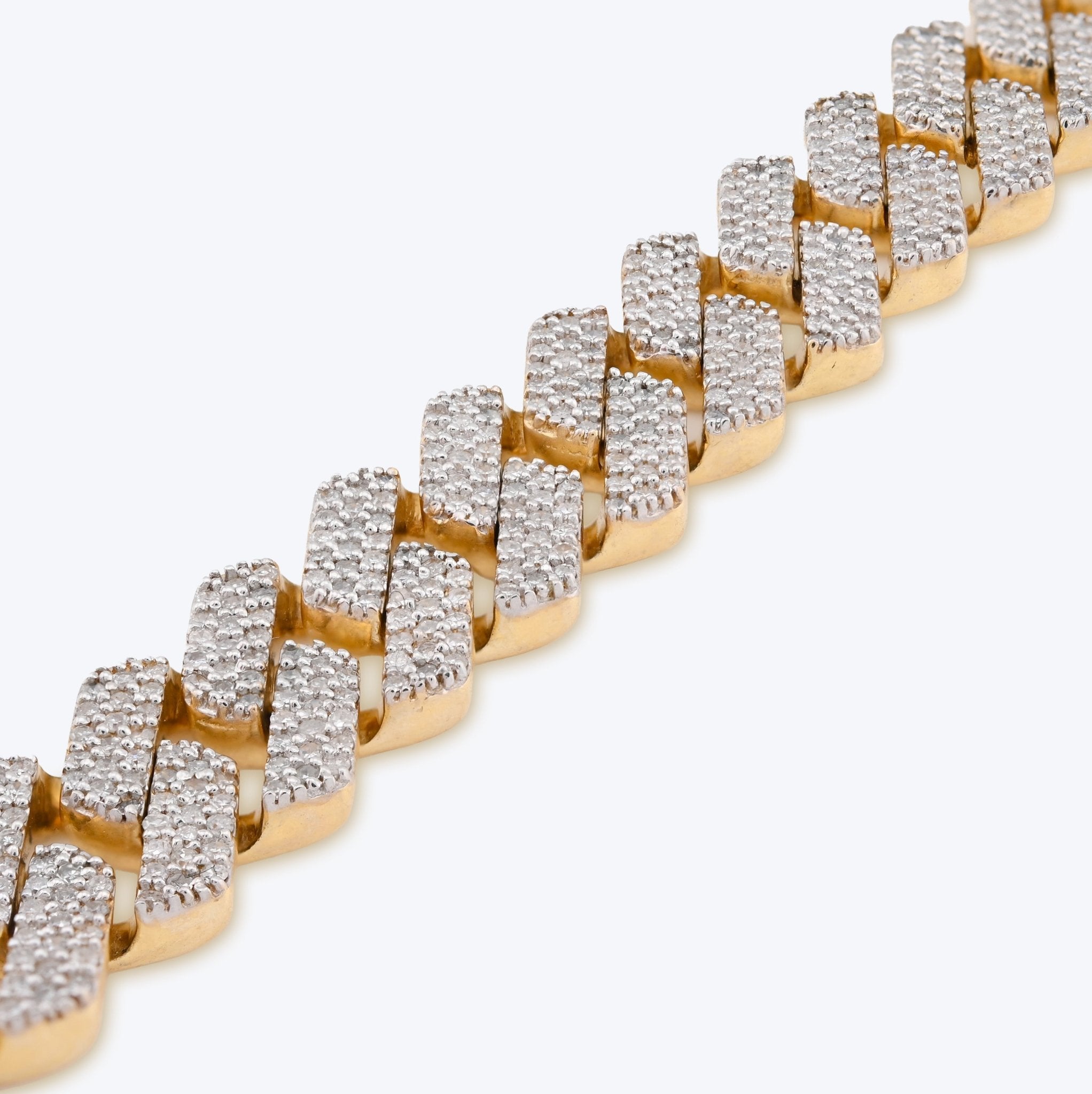 10K yellow Gold 3.64CT Natural Diamond 10MM Cuban Link Bracelet 8" Men Women 27.8g - Elite Jewelers - Bracelets