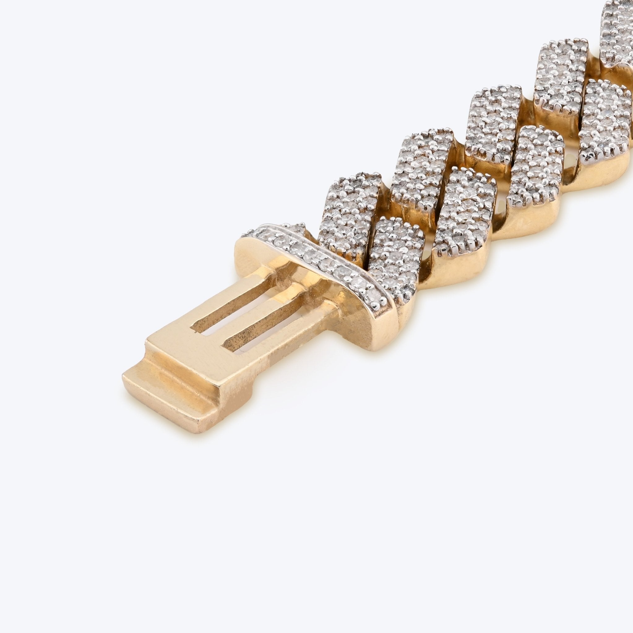 10K yellow Gold 3.64CT Natural Diamond 10MM Cuban Link Bracelet 8" Men Women 27.8g - Elite Jewelers - Bracelets