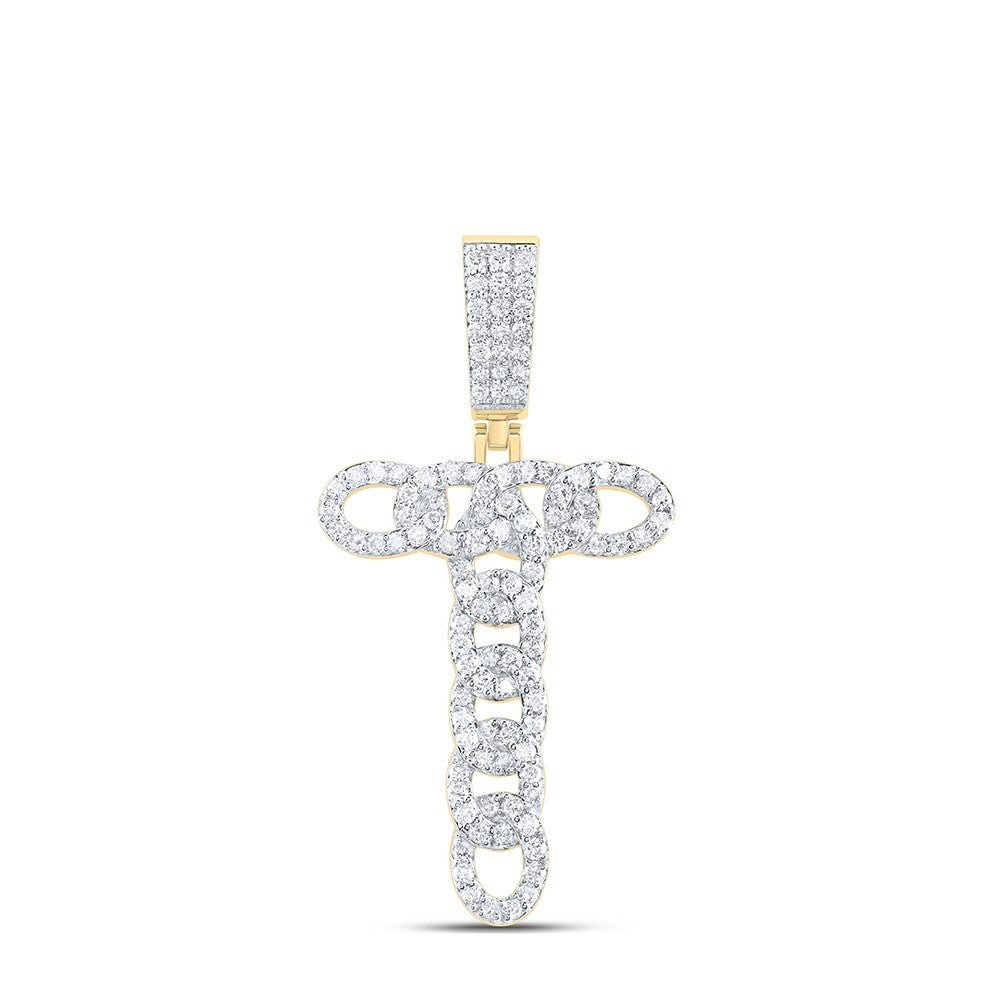 10k Yellow Gold 4.16g 0.82CTW Natural Diamond Cuban Initial "T" Pendant Charm - Elite Jewelers - Charms & Pendants