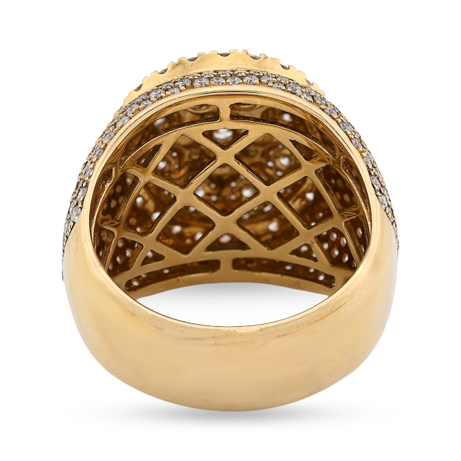 10K Yellow Gold 4.43CT Natural Diamond Round Men Ring - Elite Jewelers - Rings