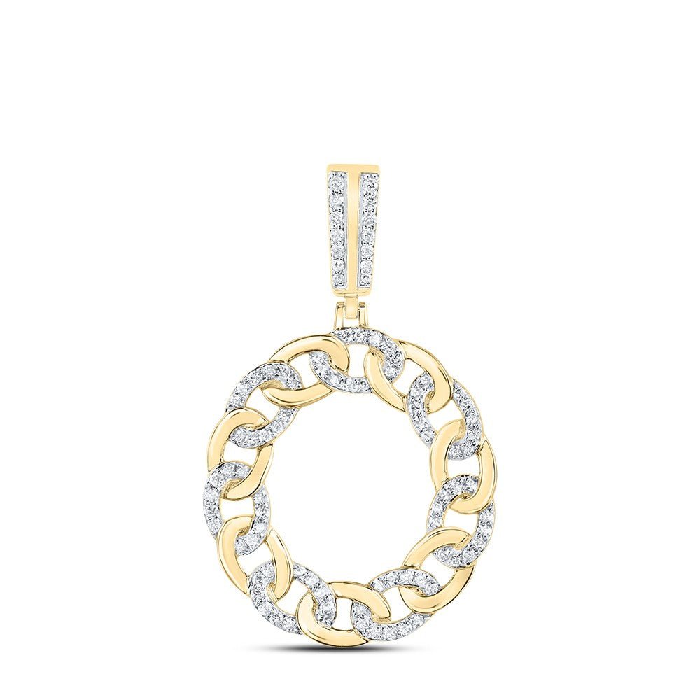 10k Yellow Gold 5g 0.56CTW Natural Diamond Cuban Initial "O" Pendant Charm - Elite Jewelers - Charms & Pendants