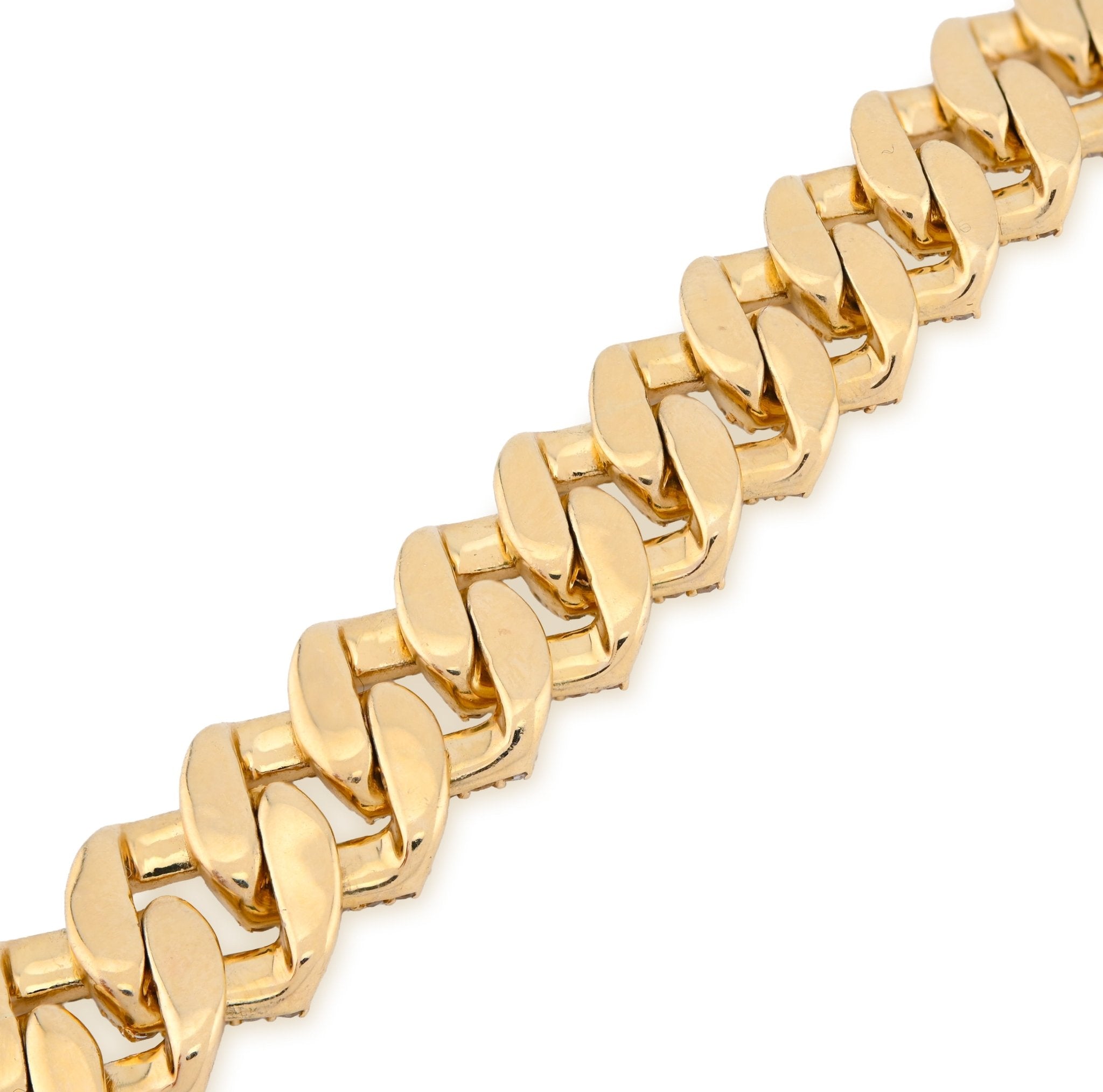 10K Yellow Gold 6.18CT Natural Diamond Cuban Link 8" Bracelet 10MM 33.1g - Elite Jewelers - Bracelets