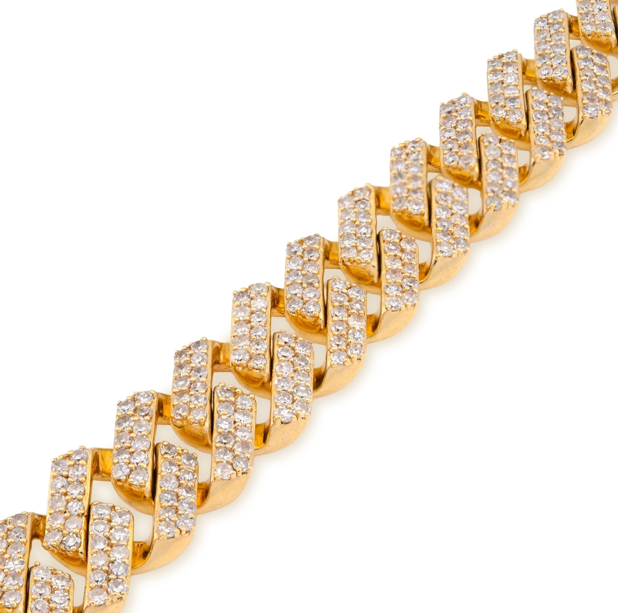 10K Yellow Gold 6.18CT Natural Diamond Cuban Link 8" Bracelet 10MM 33.1g - Elite Jewelers - Bracelets