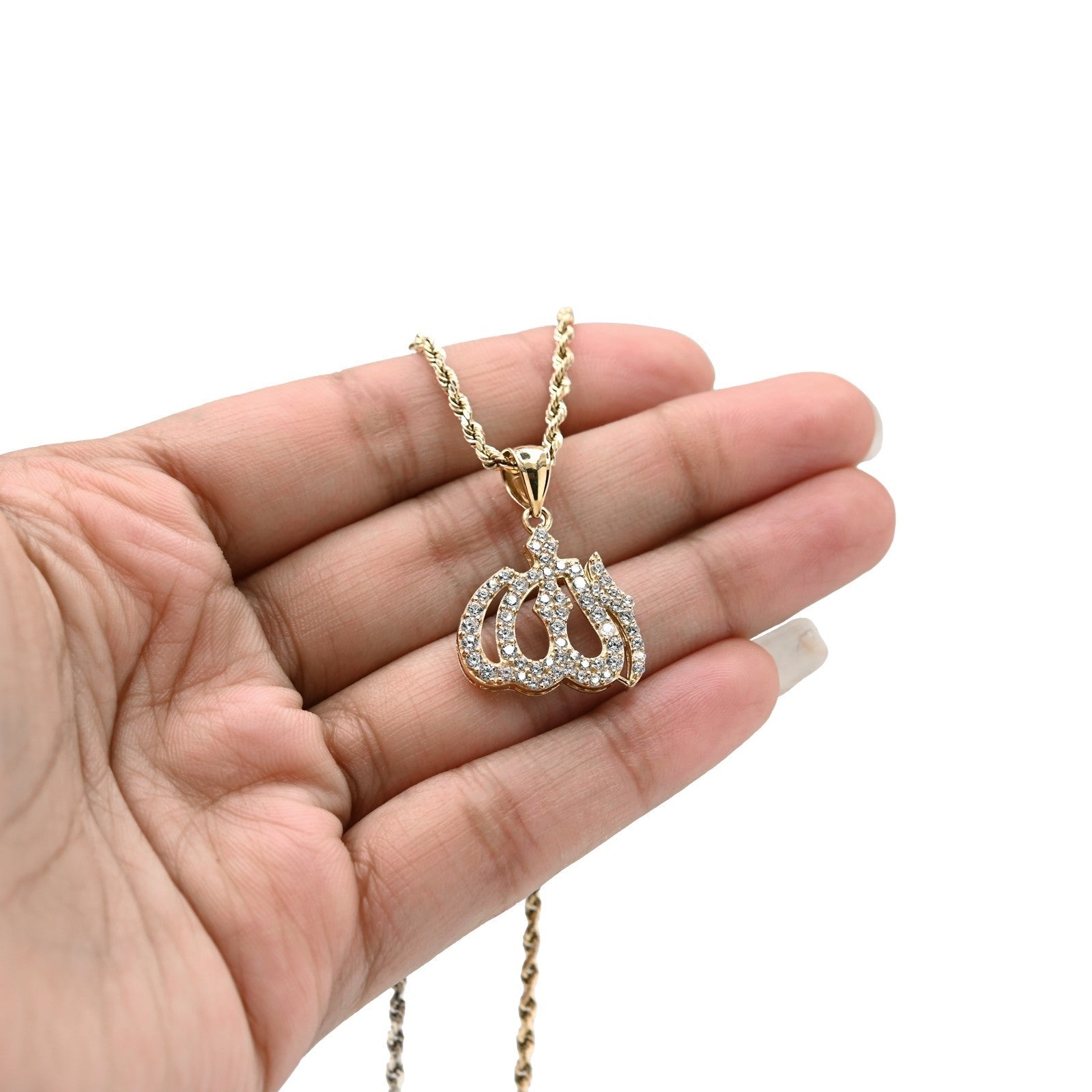 10k Yellow Gold "Allah" Pendant 2.6g Religious Charm For Mens Womens - Elite Jewelers - Charms & Pendants