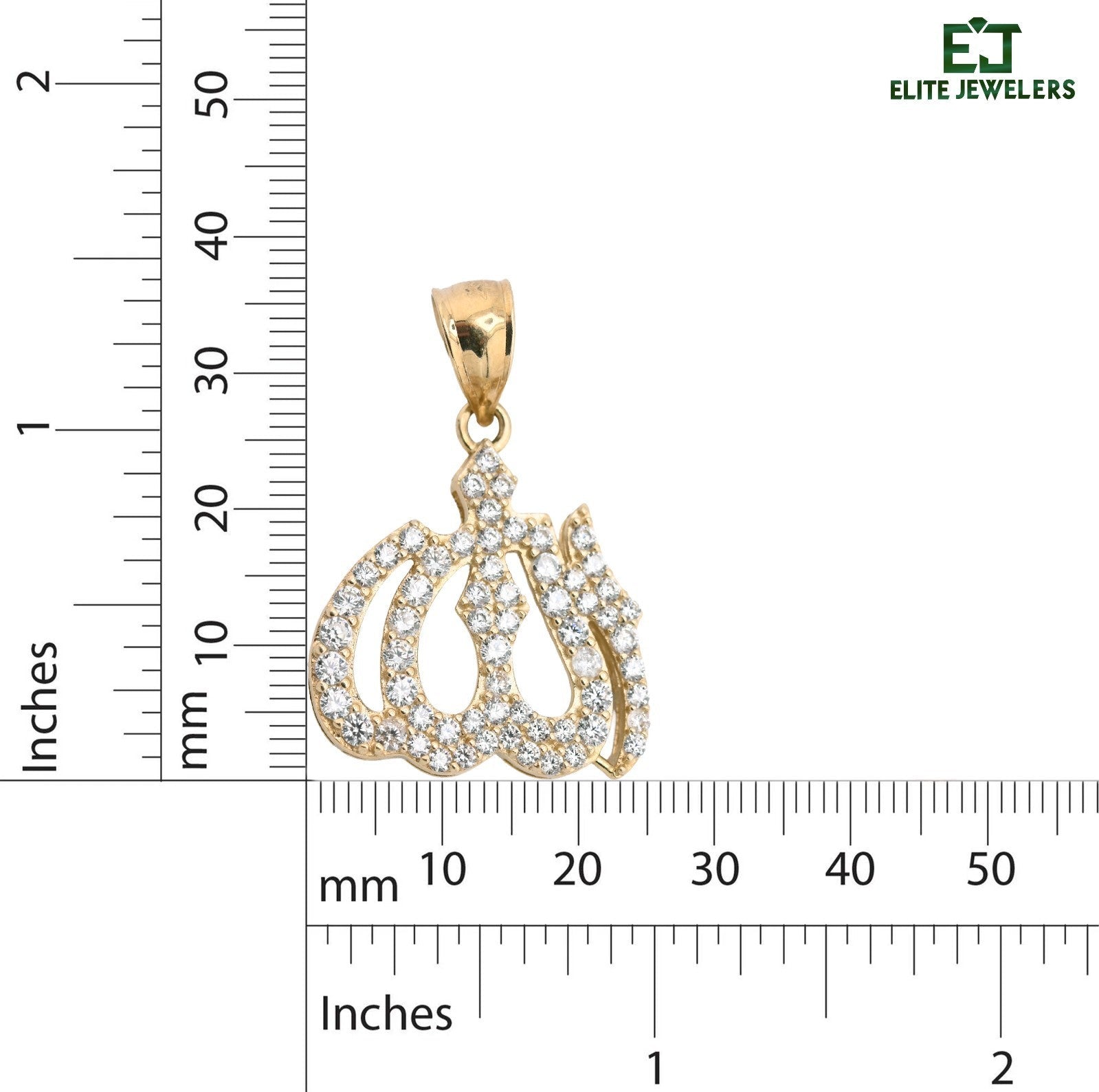10k Yellow Gold "Allah" Pendant 2.6g Religious Charm For Mens Womens - Elite Jewelers - Charms & Pendants