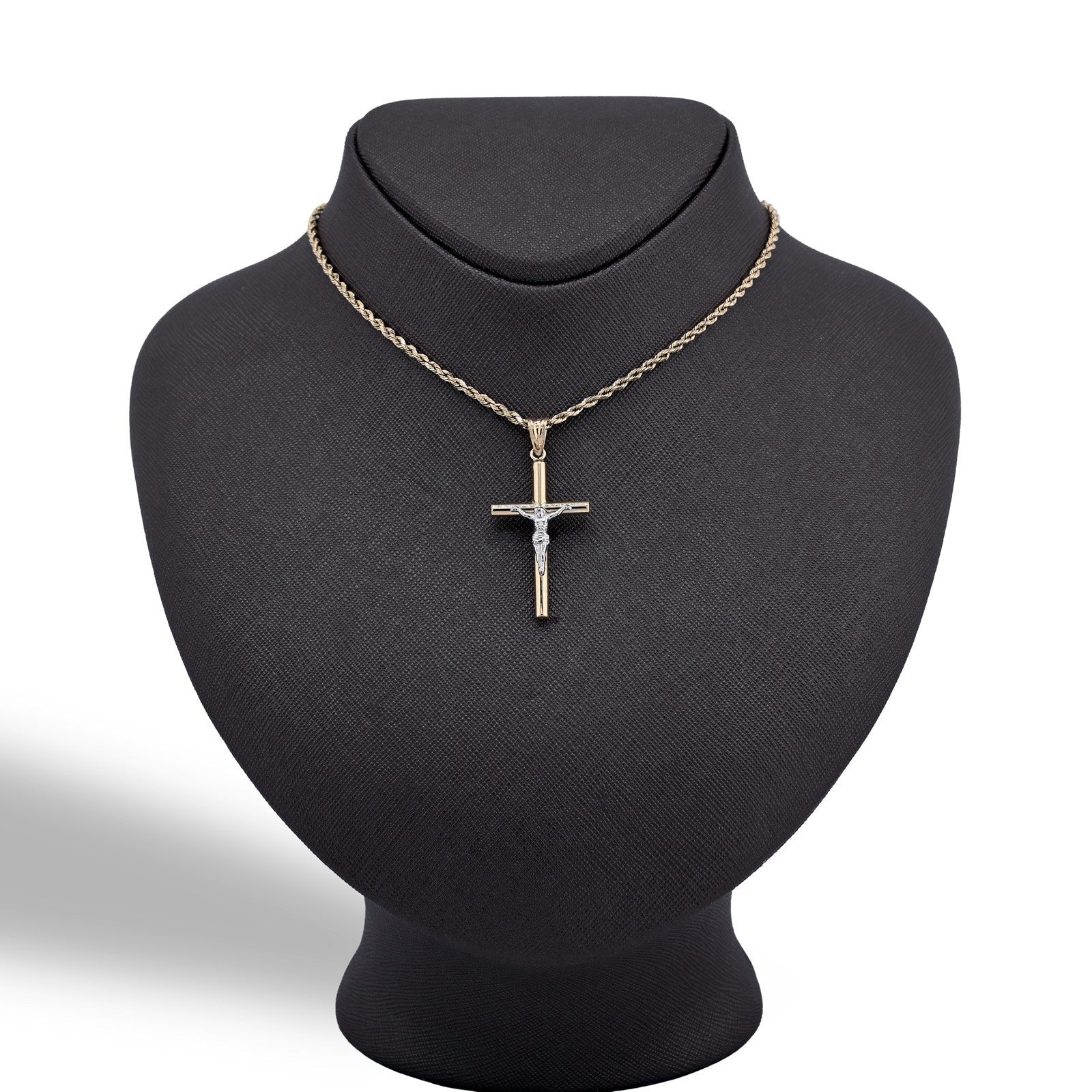 10k Yellow Gold Crucifix Cross Pendant 1.4g Religious Mens Charm - Elite Jewelers - Charms & Pendants