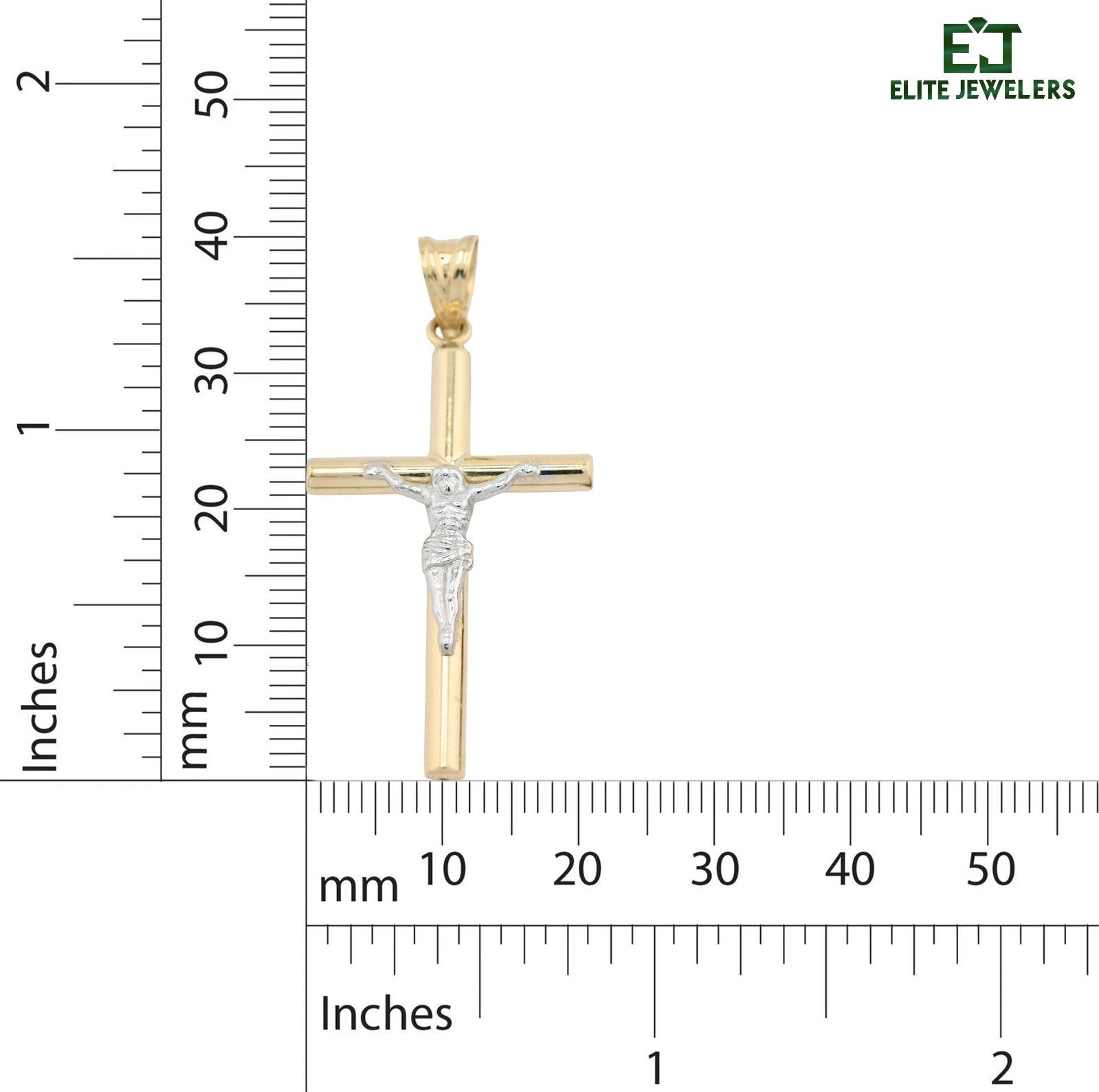 10k Yellow Gold Crucifix Cross Pendant 1.4g Religious Mens Charm - Elite Jewelers - Charms & Pendants