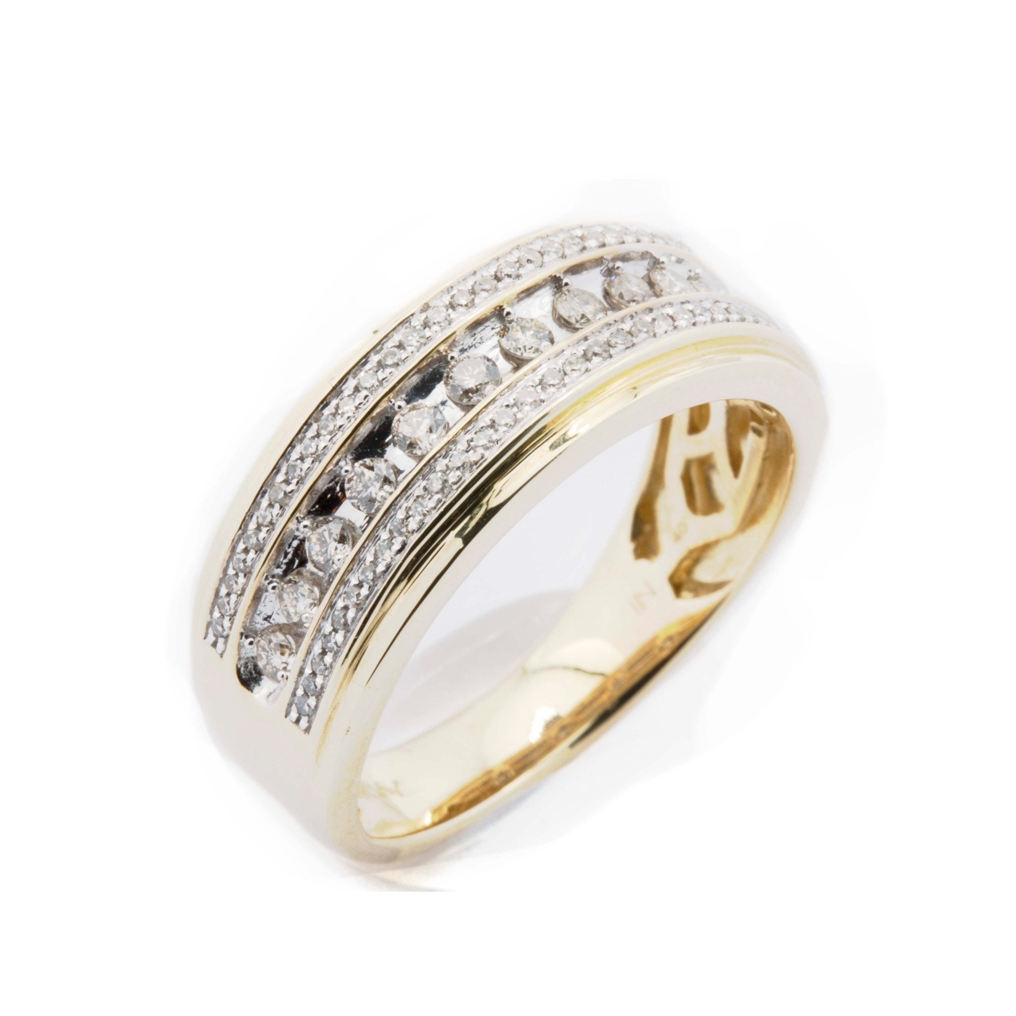 10K Yellow Gold Diamond Band - Elite Jewelers - Rings