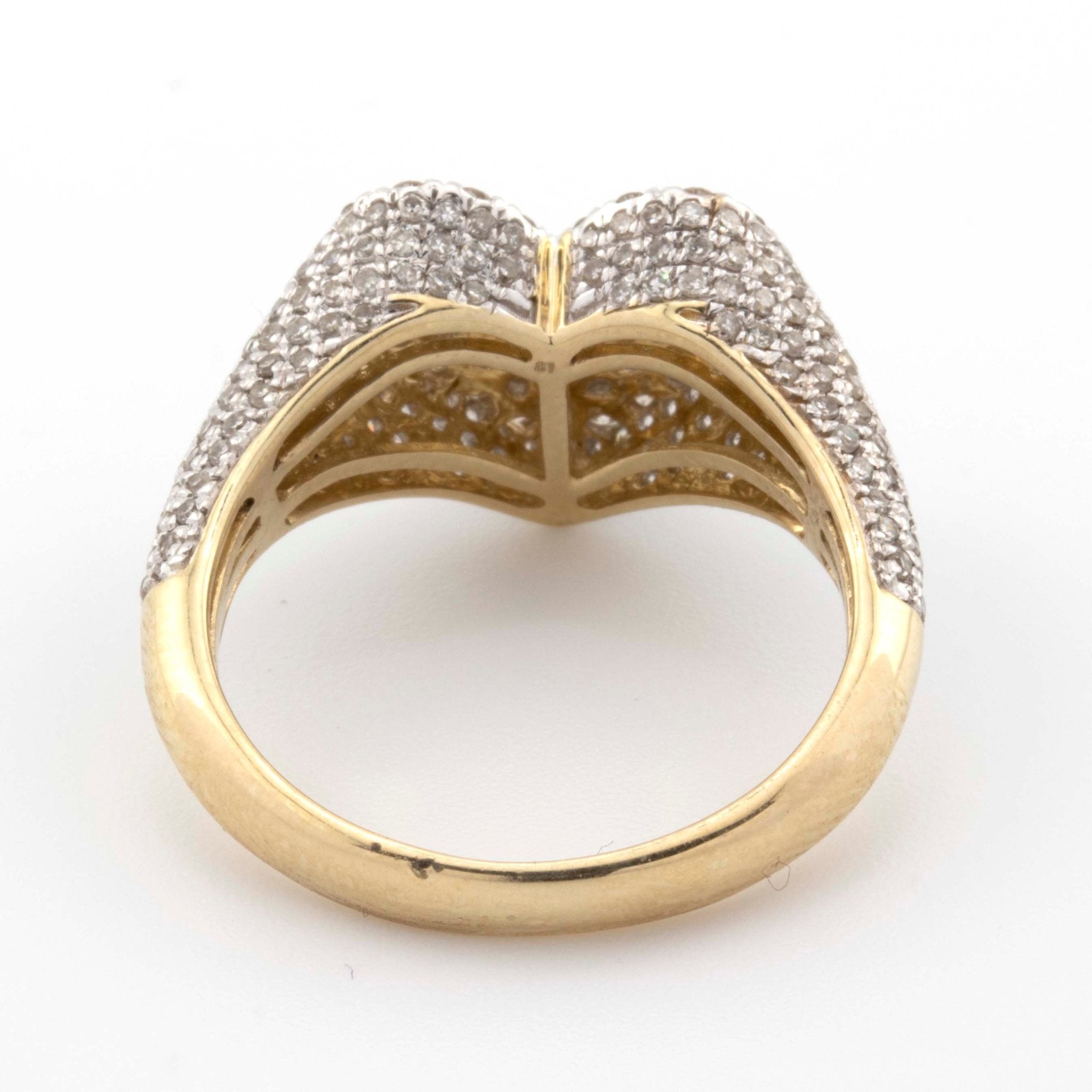 10k Yellow Gold Heart 1CT Round Diamond Ring - Elite Jewelers - Rings