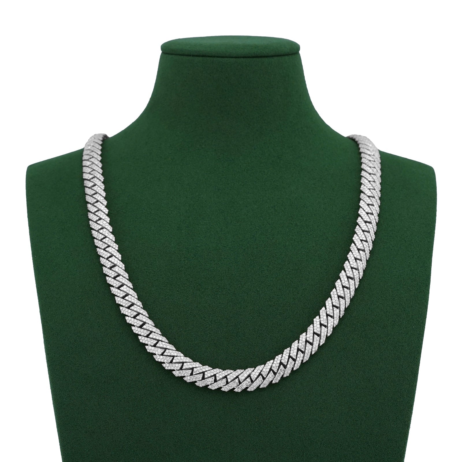 10K Yellow Gold Heart Shape Link Baguette 6.10CT Natural Diamond Women Tennis Chain 18" Necklace - Elite Jewelers-Necklaces
