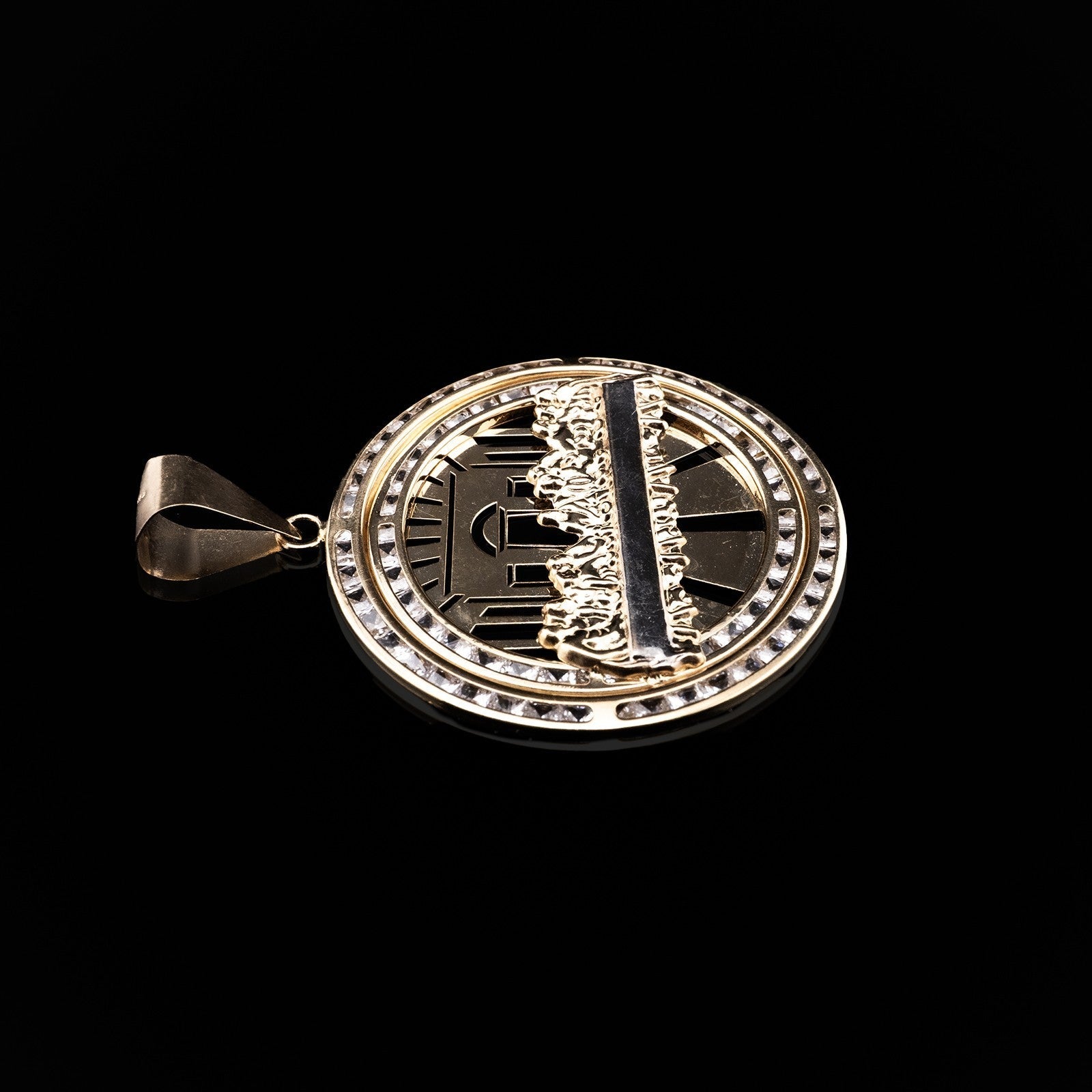 10K Yellow Gold Last Supper Medallion Pendant 6.6g Jesus Charm Men Women 2" - Elite Jewelers - Charms & Pendants