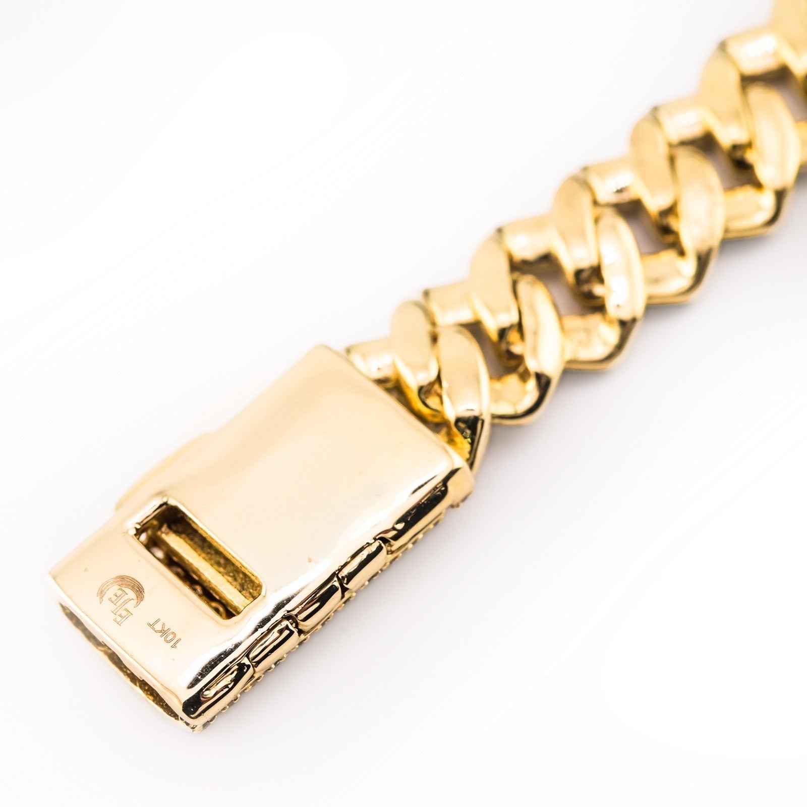10k Yellow Gold Men 4.64CTW Natural Diamond Cuban Bracelet 17.4g 8.25In Armlet - Elite Jewelers - Bracelets