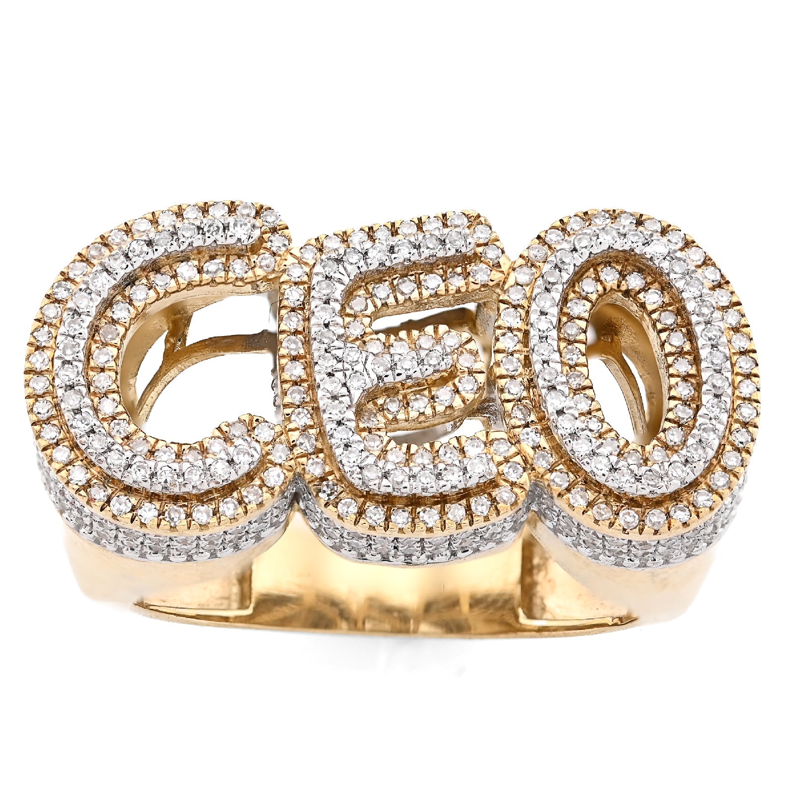 10K Yellow Gold Men "CEO" 0.82CT Natural Diamond Custom Ring - Elite Jewelers - Rings