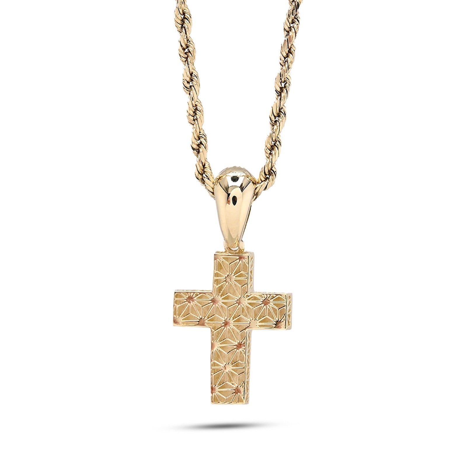 10k Yellow Gold Religious Crucifix Cross Pendant 1.5g Unisex Adults Charm - Elite Jewelers - Charms & Pendants