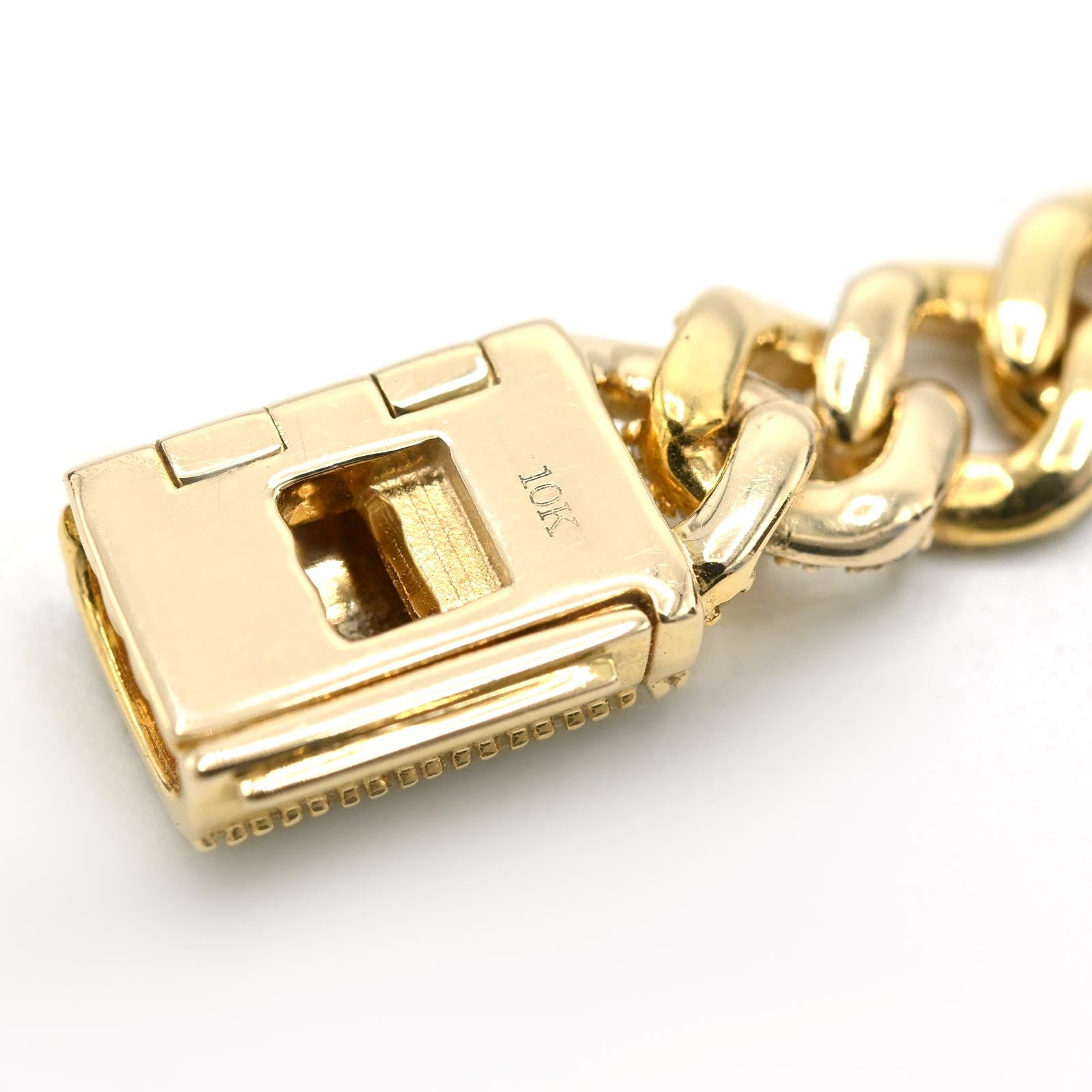 10K Yellow Gold Round Cut Natural Diamond 3.6CT Cuban Link 6MM Bracelet 8" - Elite Jewelers - Bracelets