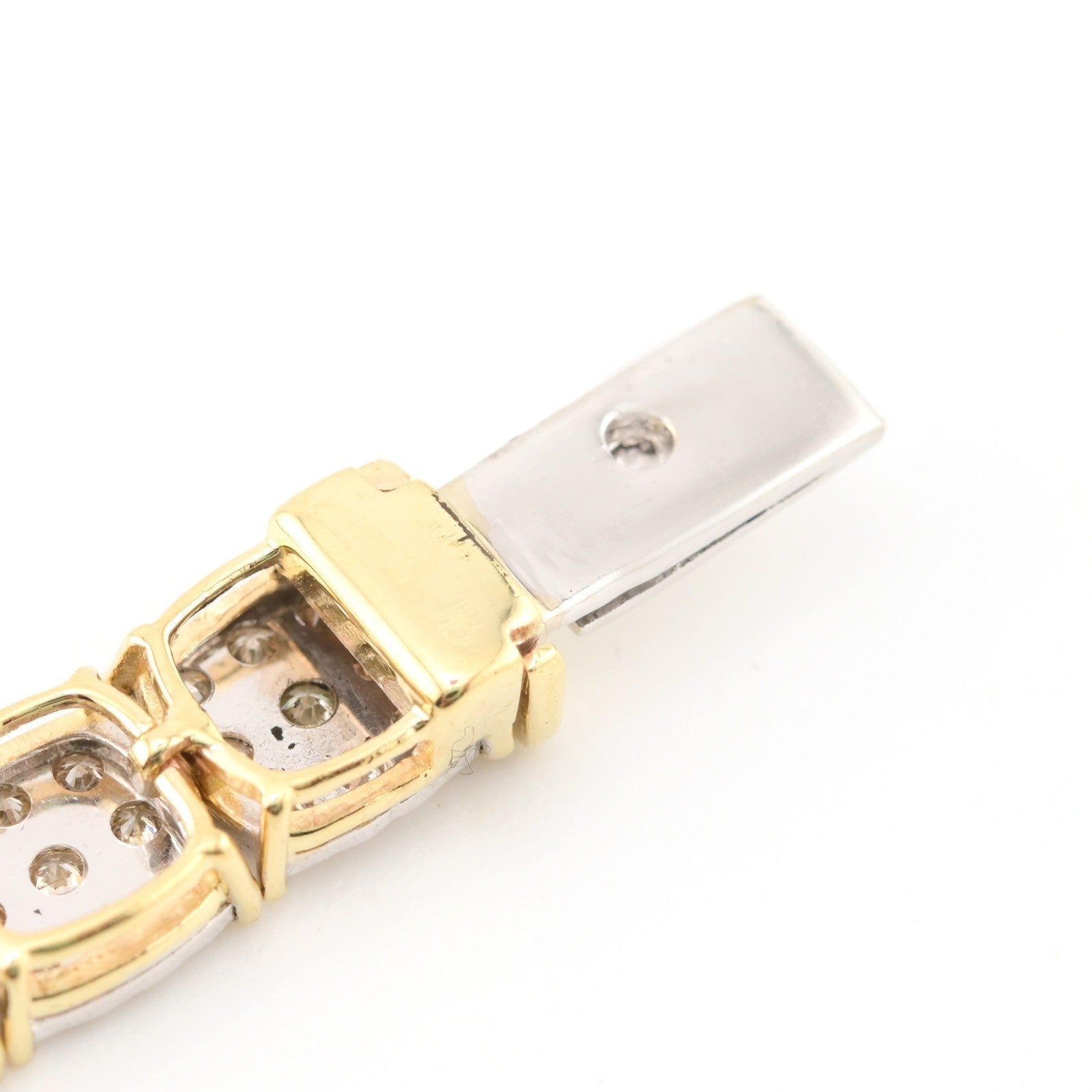 10k Yellow Gold Women 4CTW Diamond Square Fanouk Tennis Bracelet 13.2g 8 Inch - Elite Jewelers - Bracelets