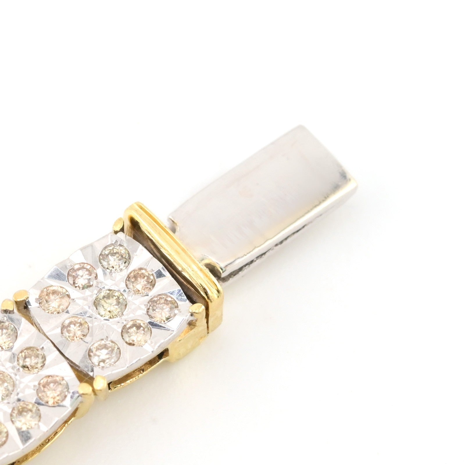 10k Yellow Gold Women 4CTW Diamond Square Fanouk Tennis Bracelet 13.2g 8 Inch - Elite Jewelers - Bracelets