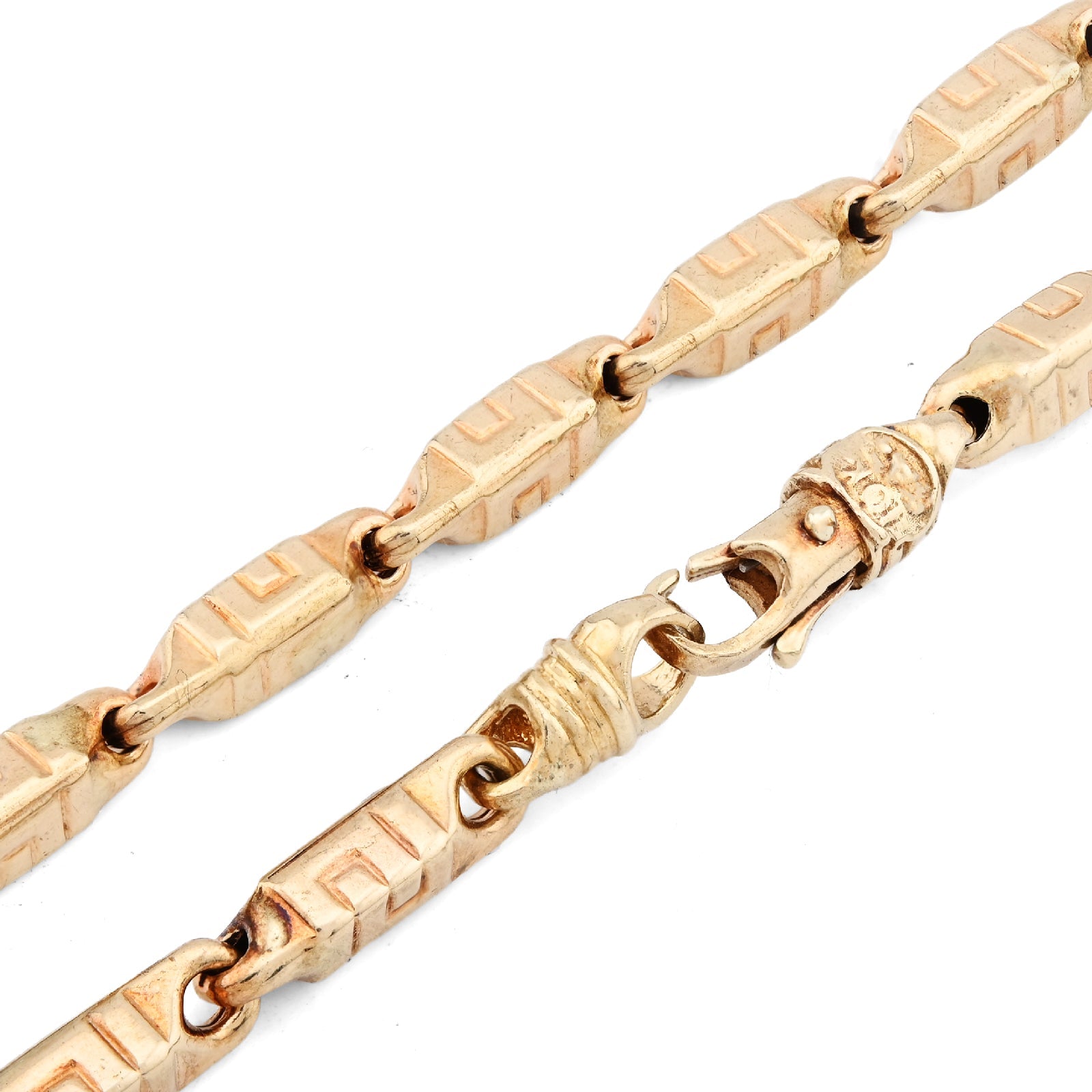 10K Yellow/White Gold Two Tone Gucci Link 26" Men Necklace 19MM Chain 55g - Elite Jewelers - Necklaces