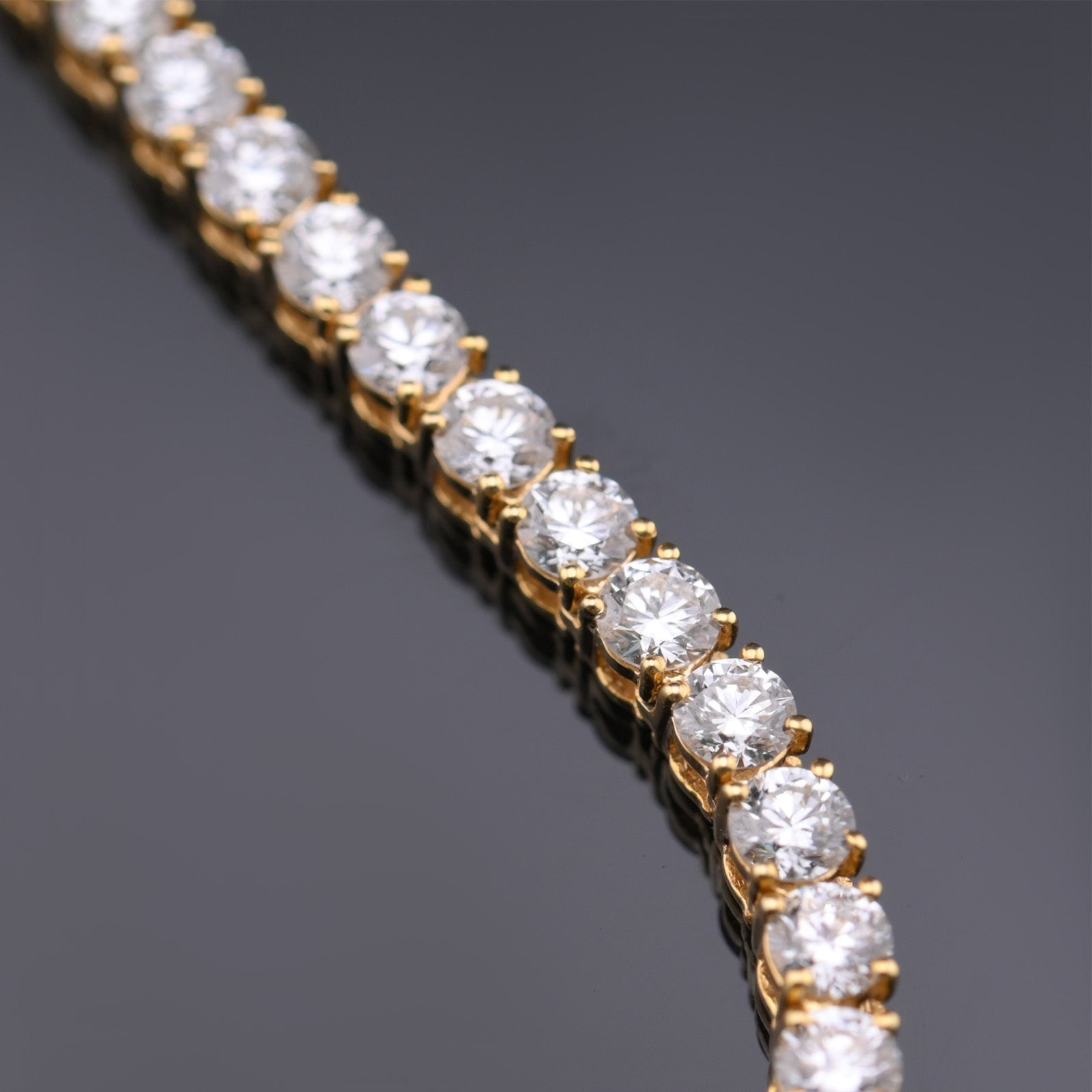 10KT Yellow Gold 17CTW Lab Created Diamond 22'' Tennis Chain 3MM - Elite Jewelers - Necklaces & Chains