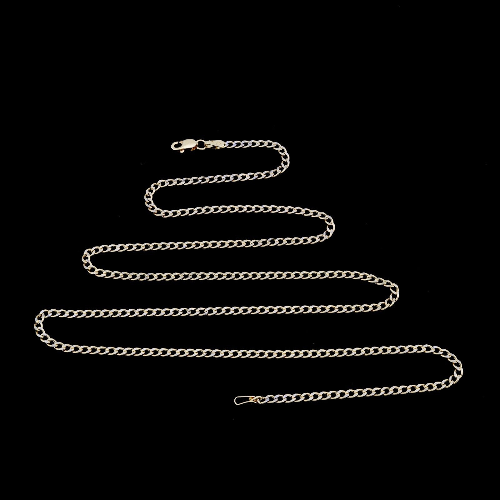 10kt Yellow Gold 2.5mm Curb Cuban Chain Men Women Necklace 20" Diamond Cuts 2.6g - Elite Jewelers - Necklaces & Chains