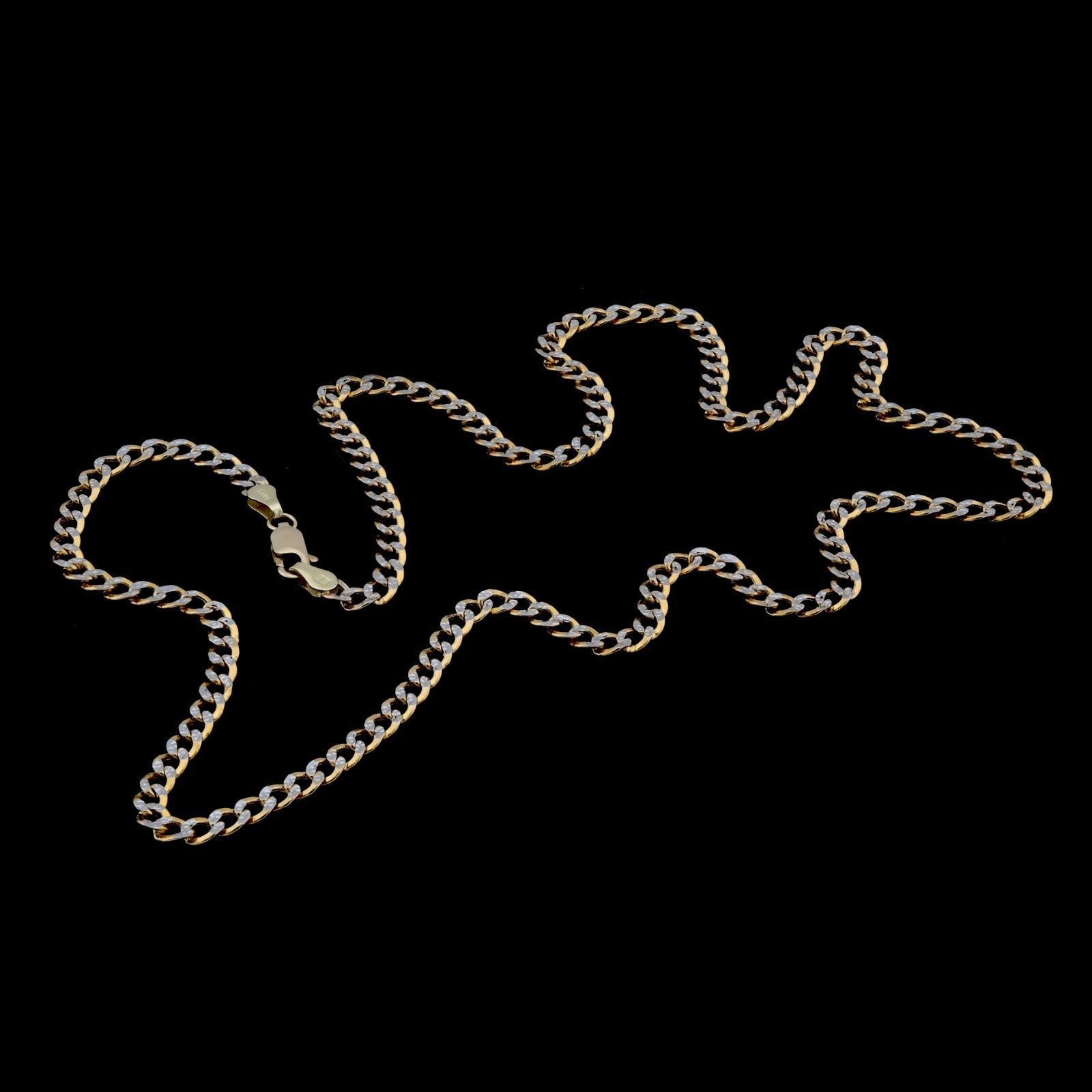 10kt Yellow Gold 4mm Curb Cuban Chain Women Men Necklace 20" Diamond Cuts 4.5g - Elite Jewelers - Necklaces & Chains