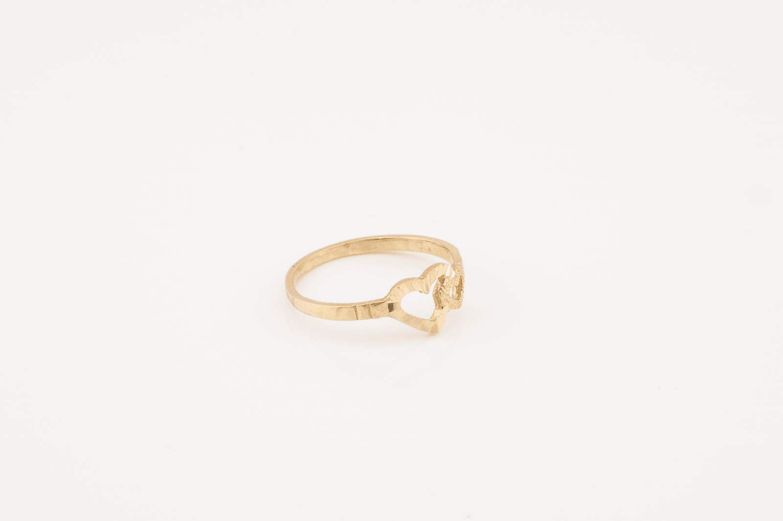 10kt Yellow Gold Dual Heart Ring, Women Ring Jewelry 1.6g - Elite Jewelers - Rings